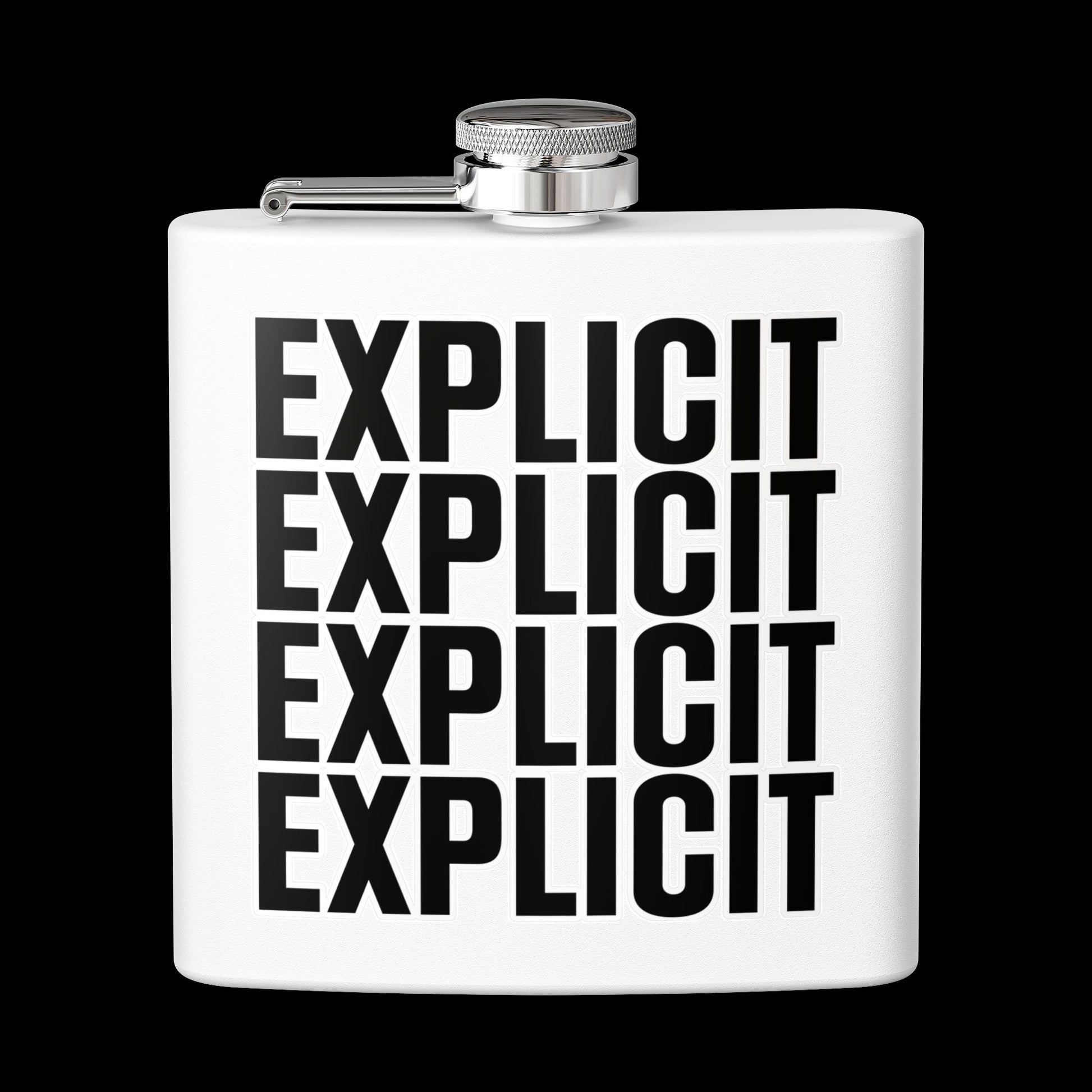 Explicit Flask: 6oz Stainless Steel Liquor Travel Bottle