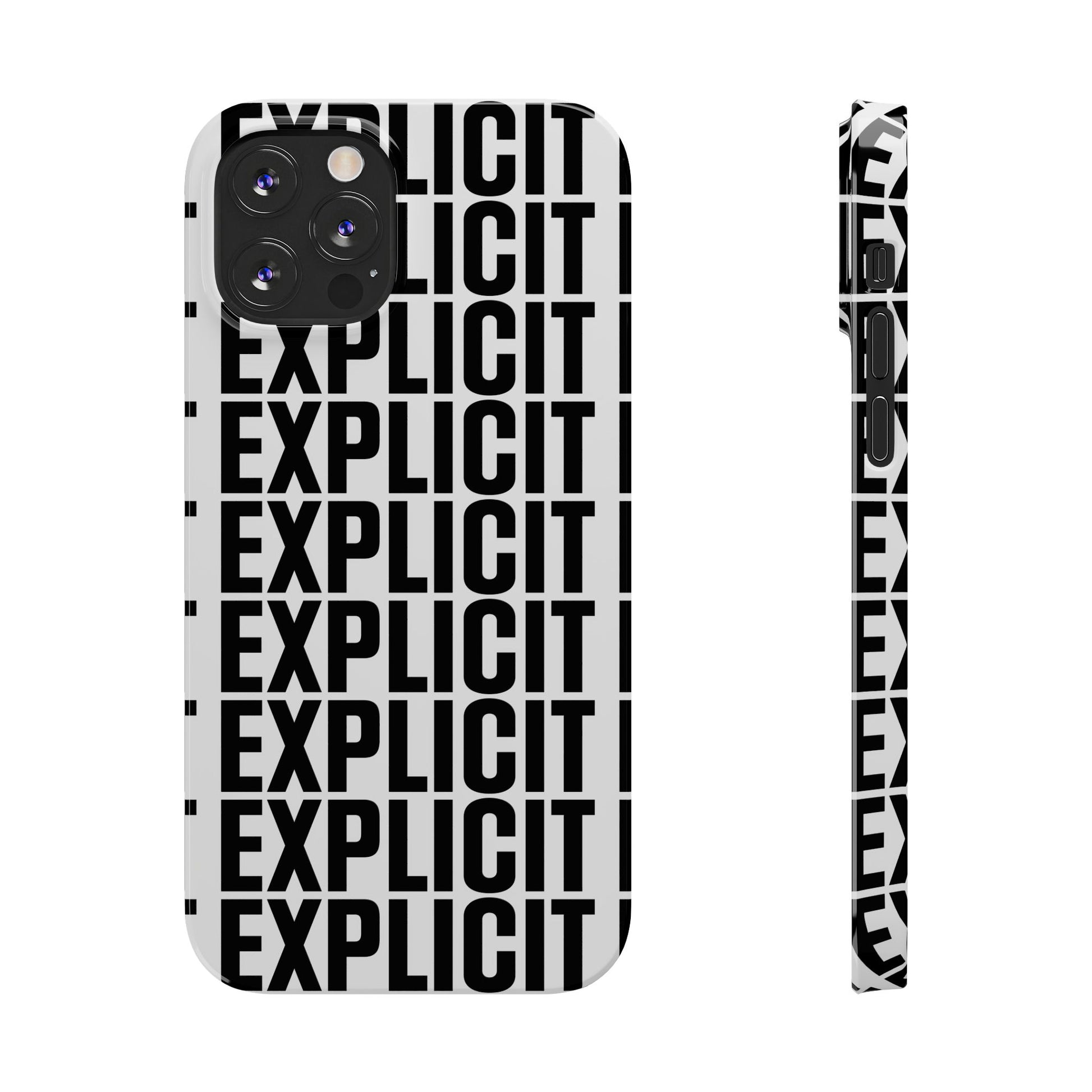 Explicit Letters Phone Case: Slim iPhone Cover