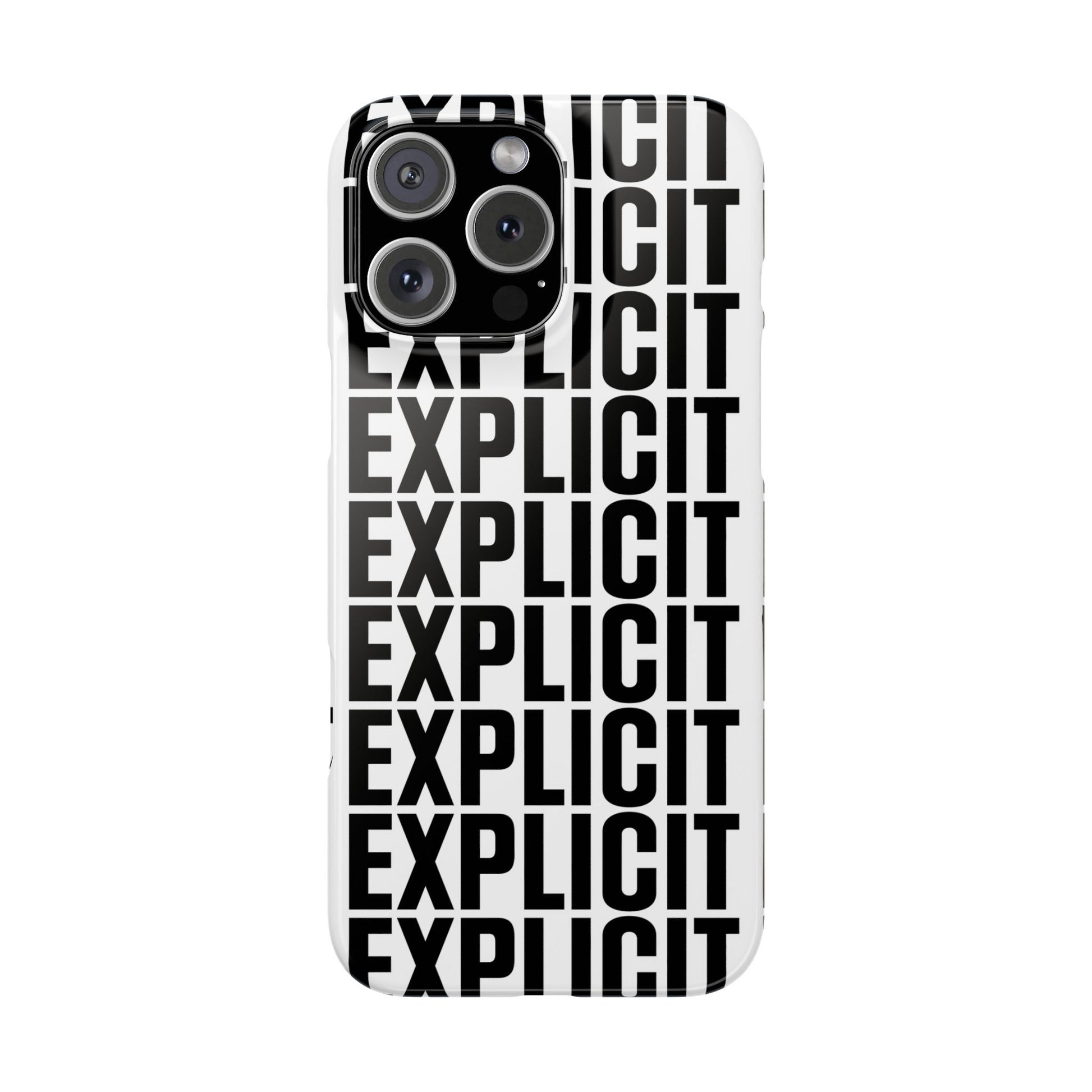 Explicit Letters Phone Case: Slim iPhone Cover