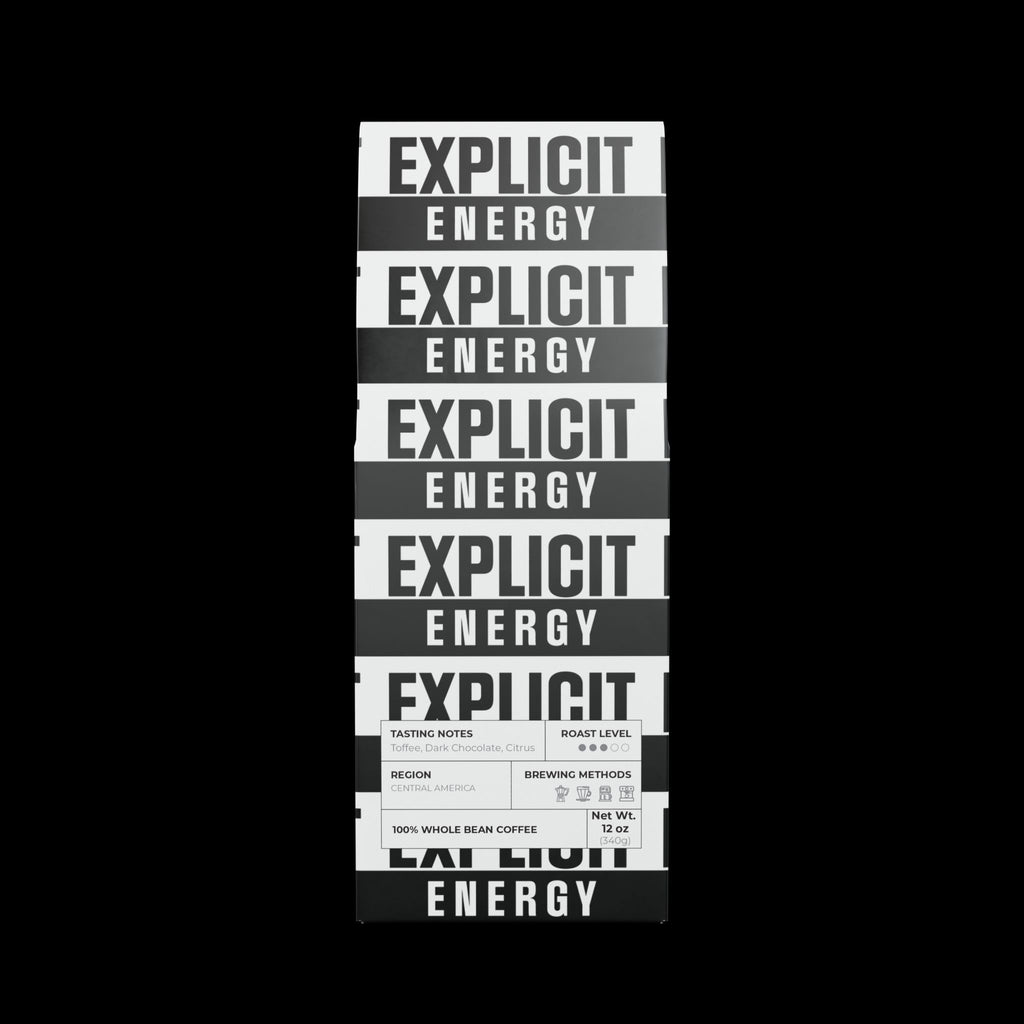 Explicit Energy Medium Roast Blend: Regular, Medium Roast, Sweet & Zesty (12oz / 340g)