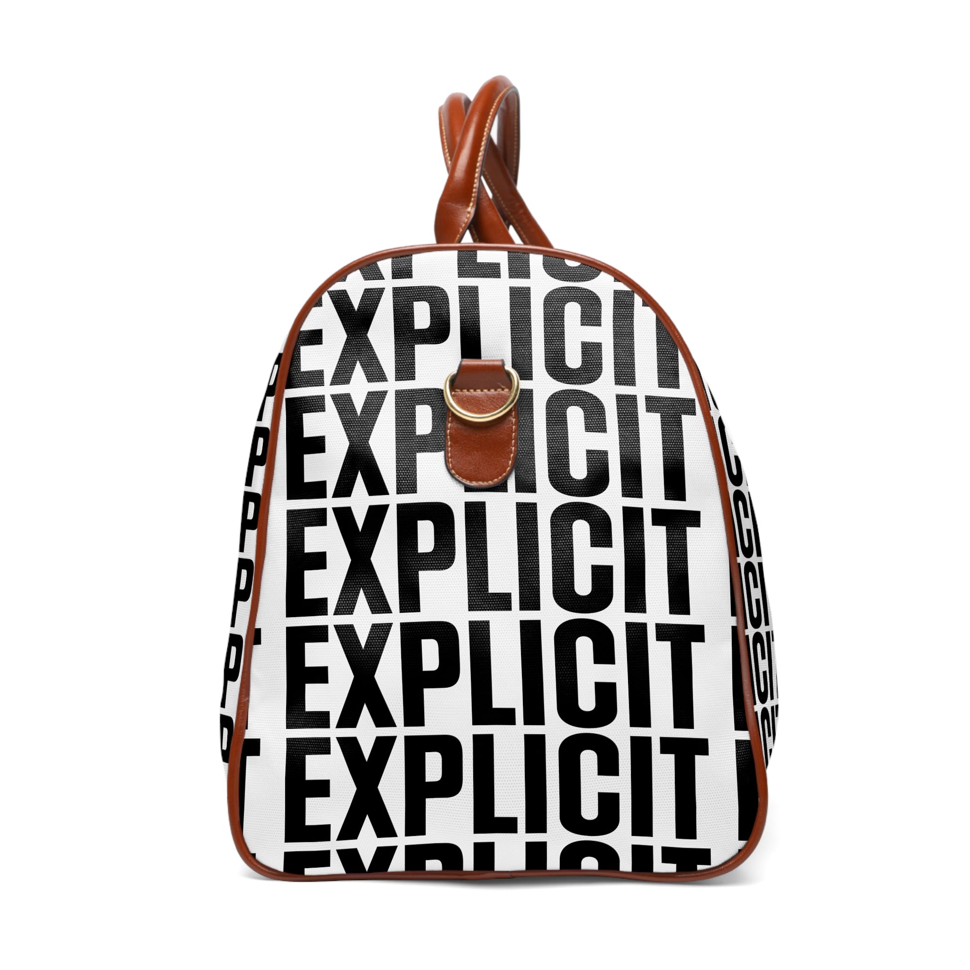Explicit Travel Bag: Waterproof Duffel with All-Over Print for Weekends & Gym