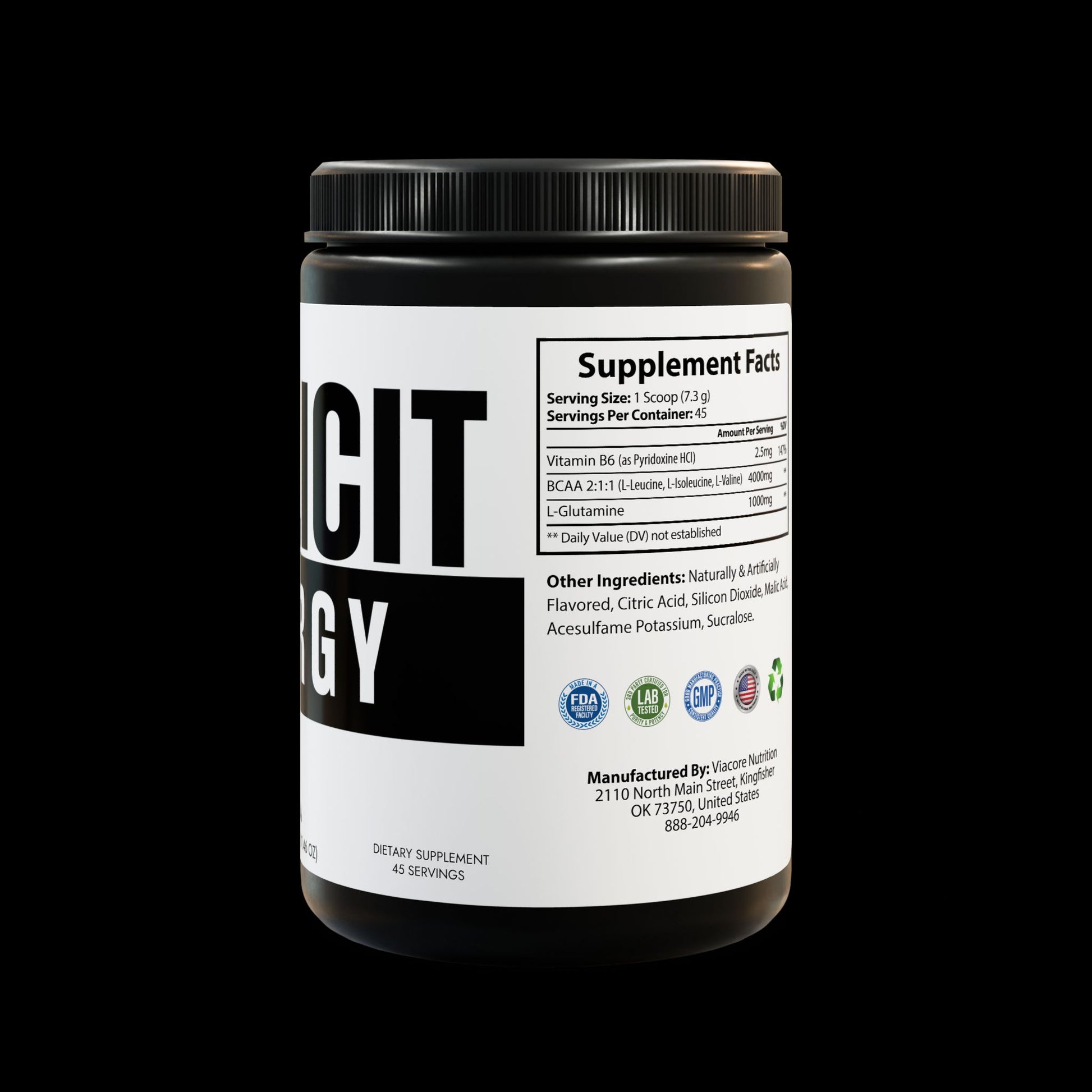 Explicit Energy BCAA Supplement: Watermelon Amino Acids (45 Servings)