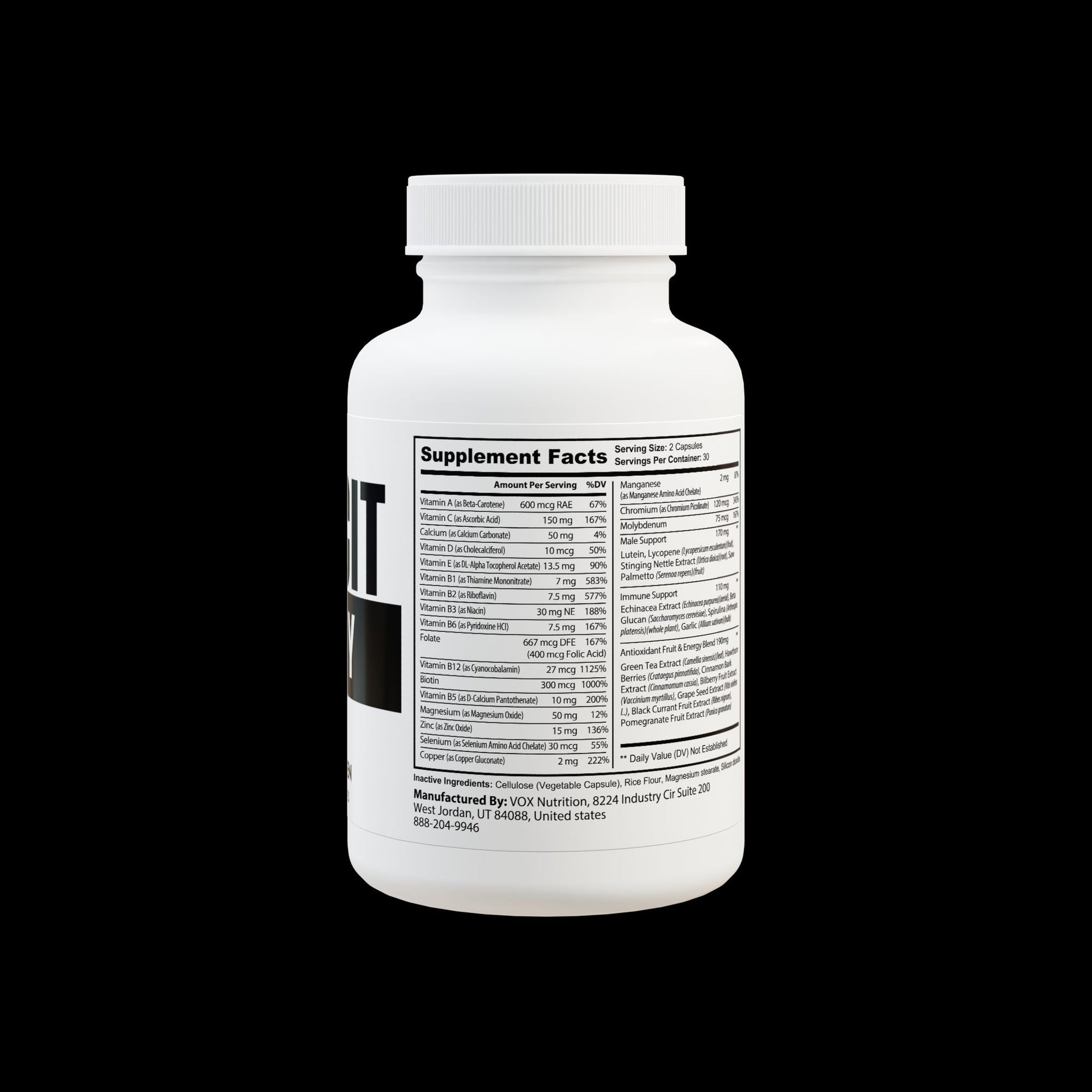 Explicit Energy Multivitamin for Men: Daily Vitality & Immune Support (60 Capsules)