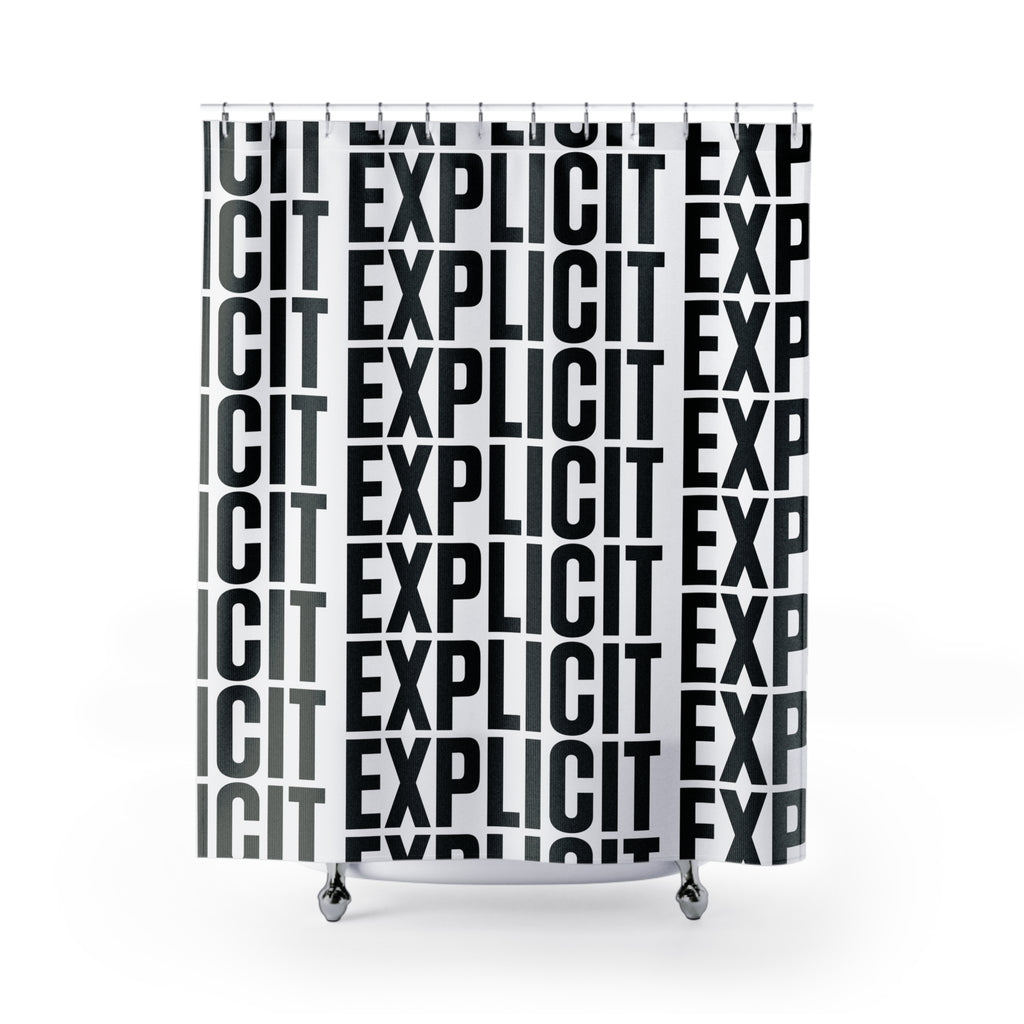 Explicit Shower Curtain: Modern Decor for a Unique Bathroom