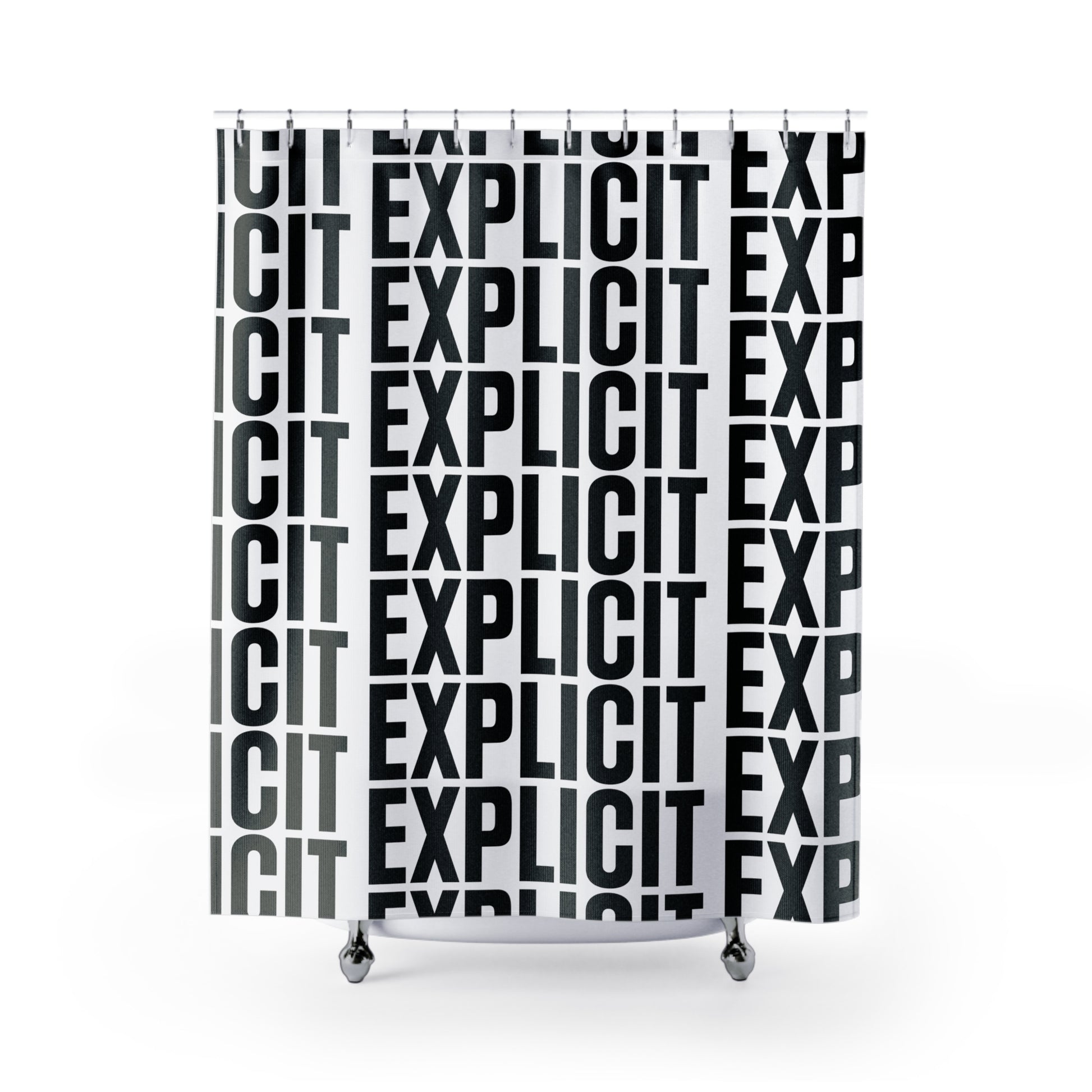 Explicit Shower Curtain: Modern Decor for a Unique Bathroom