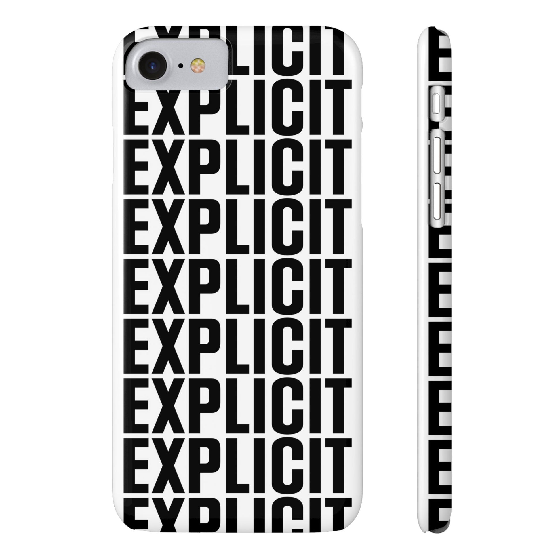 Explicit Letters Phone Case: Slim iPhone Cover