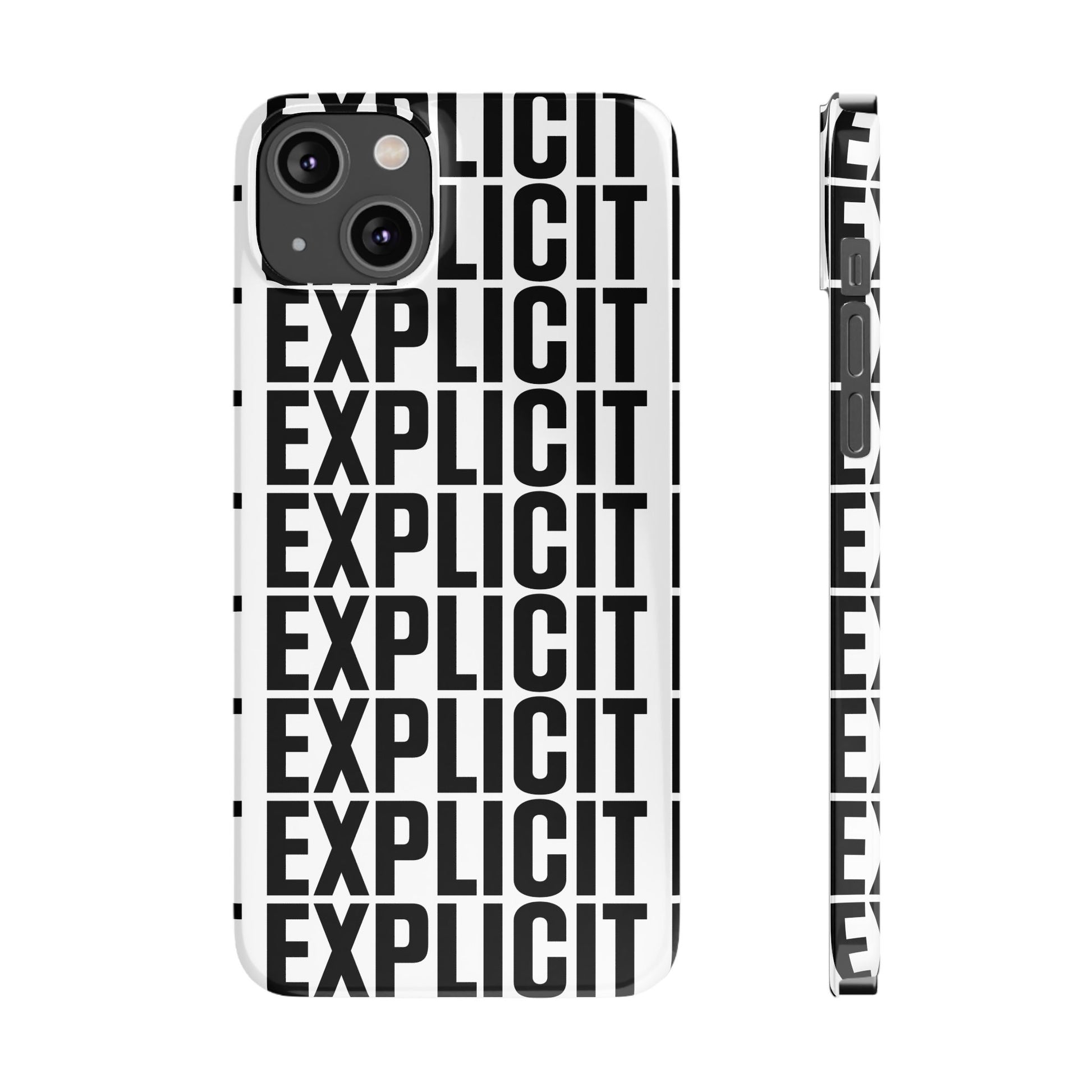Explicit Letters Phone Case: Slim iPhone Cover