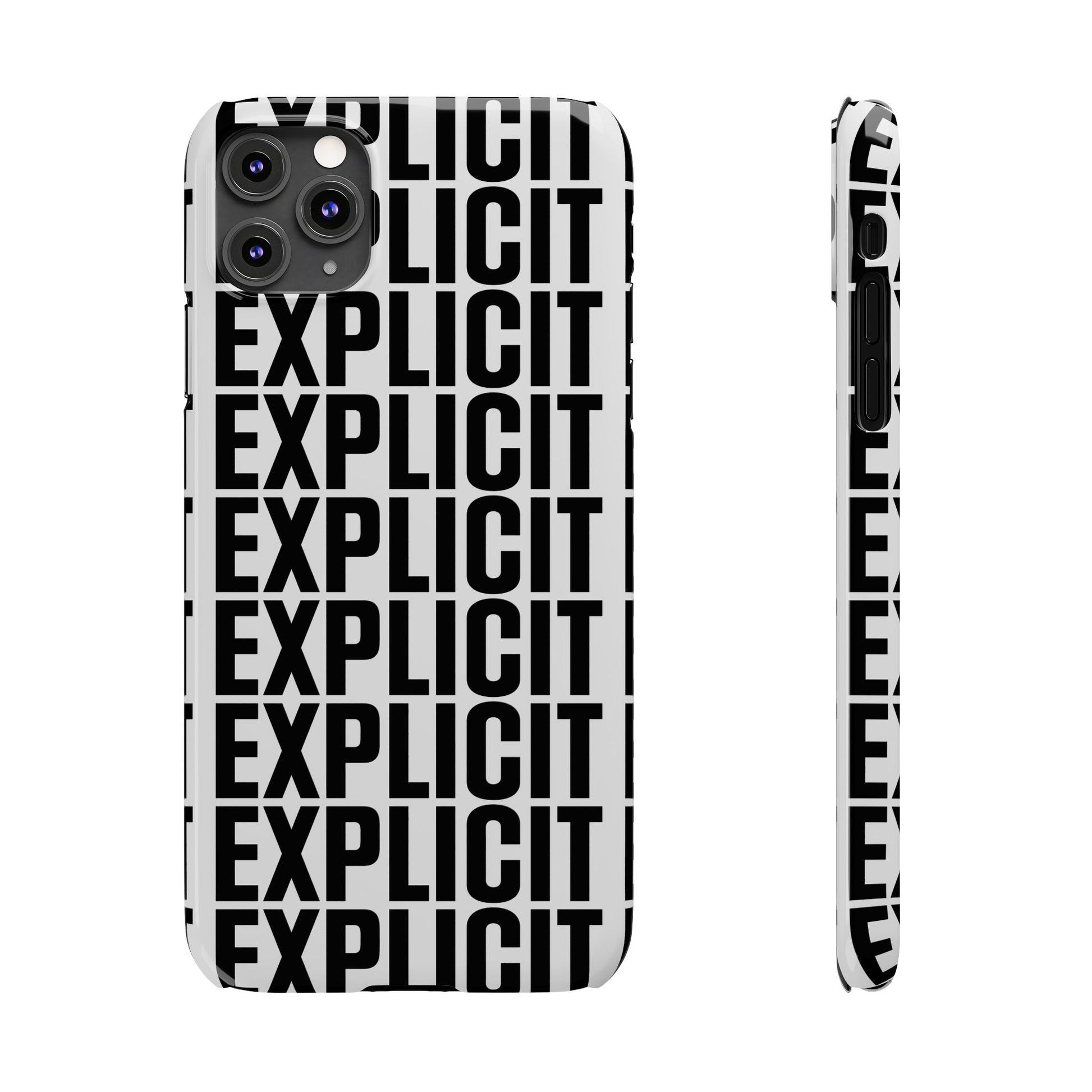 Explicit Letters Phone Case: Slim iPhone Cover