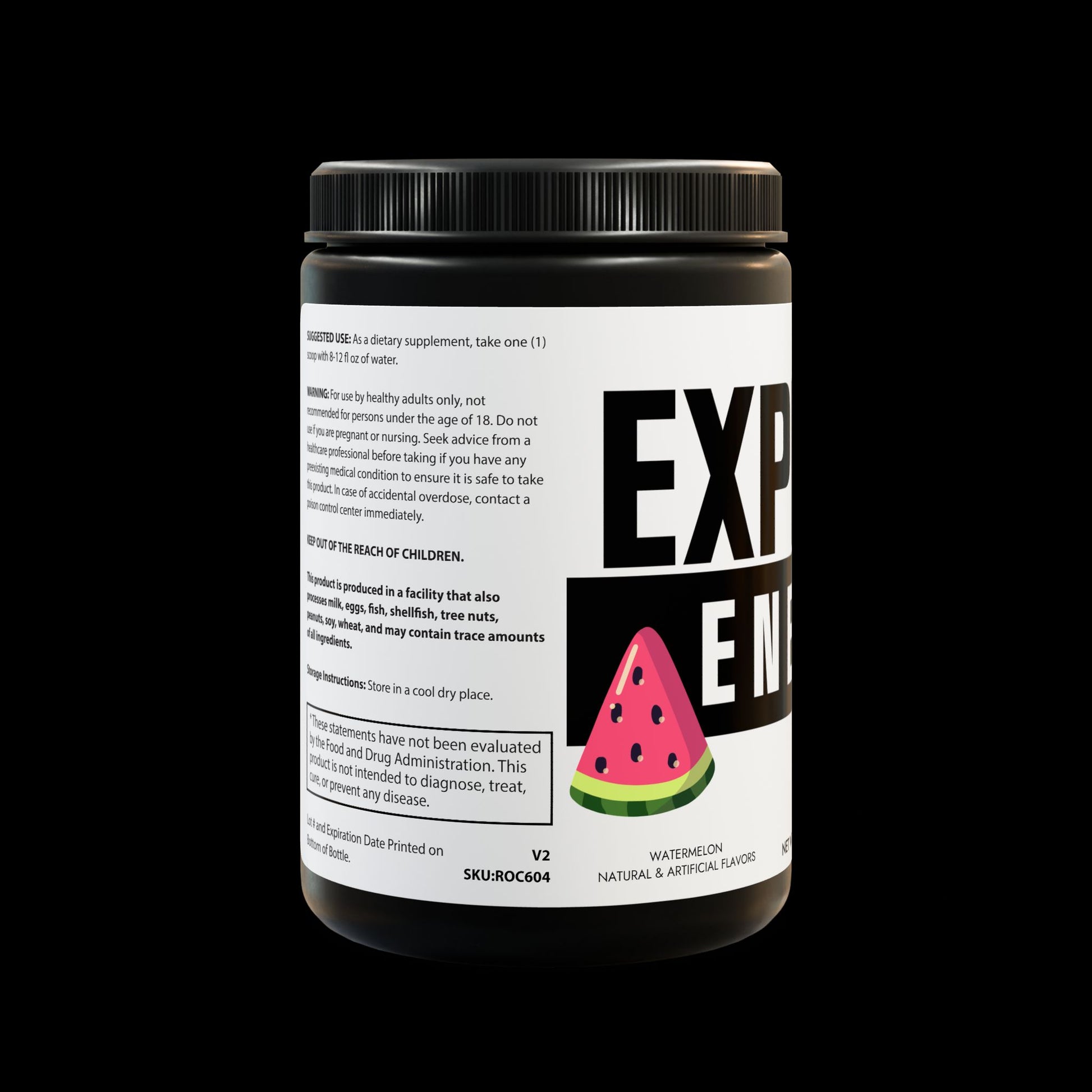 Explicit Energy BCAA Supplement: Watermelon Amino Acids (45 Servings)