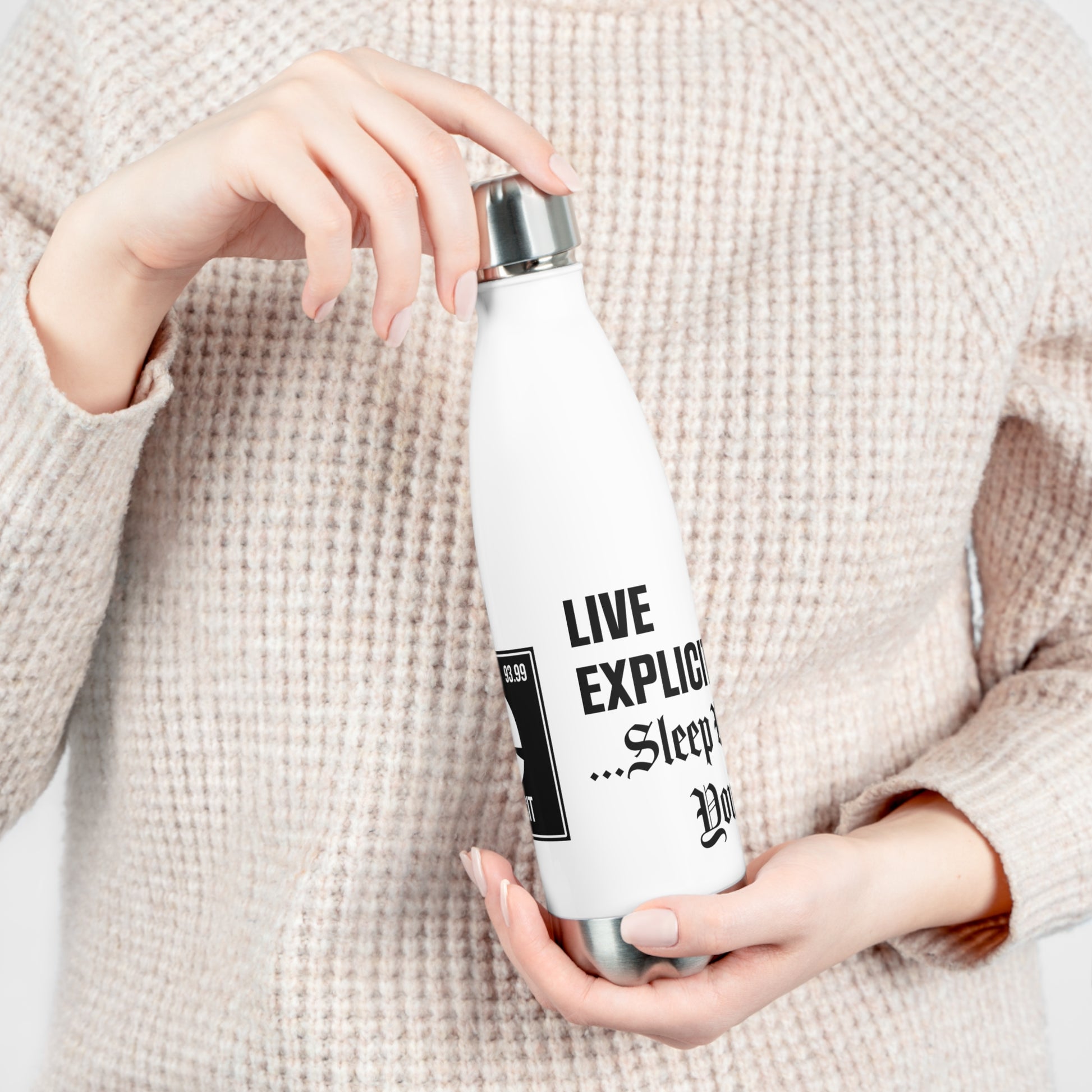 Explicit Energy Bottle: 20oz Stainless Steel Insulated for Gym & Outdoors
