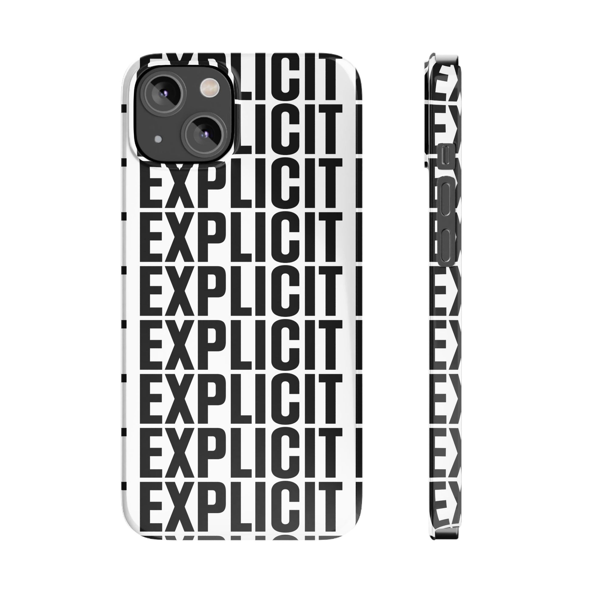 Explicit Letters Phone Case: Slim iPhone Cover
