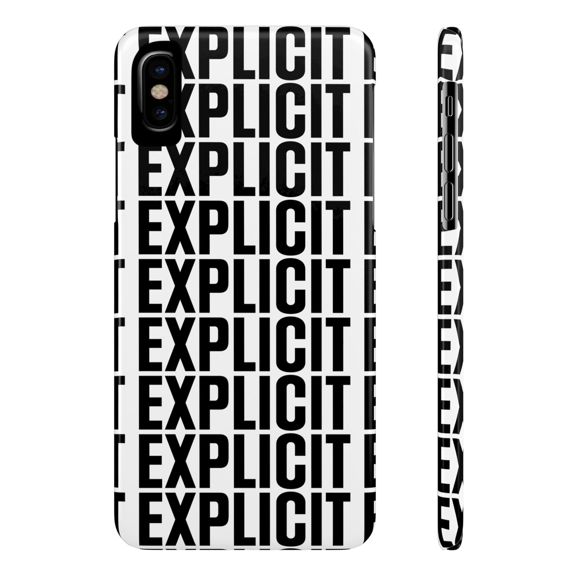 Explicit Letters Phone Case: Slim iPhone Cover