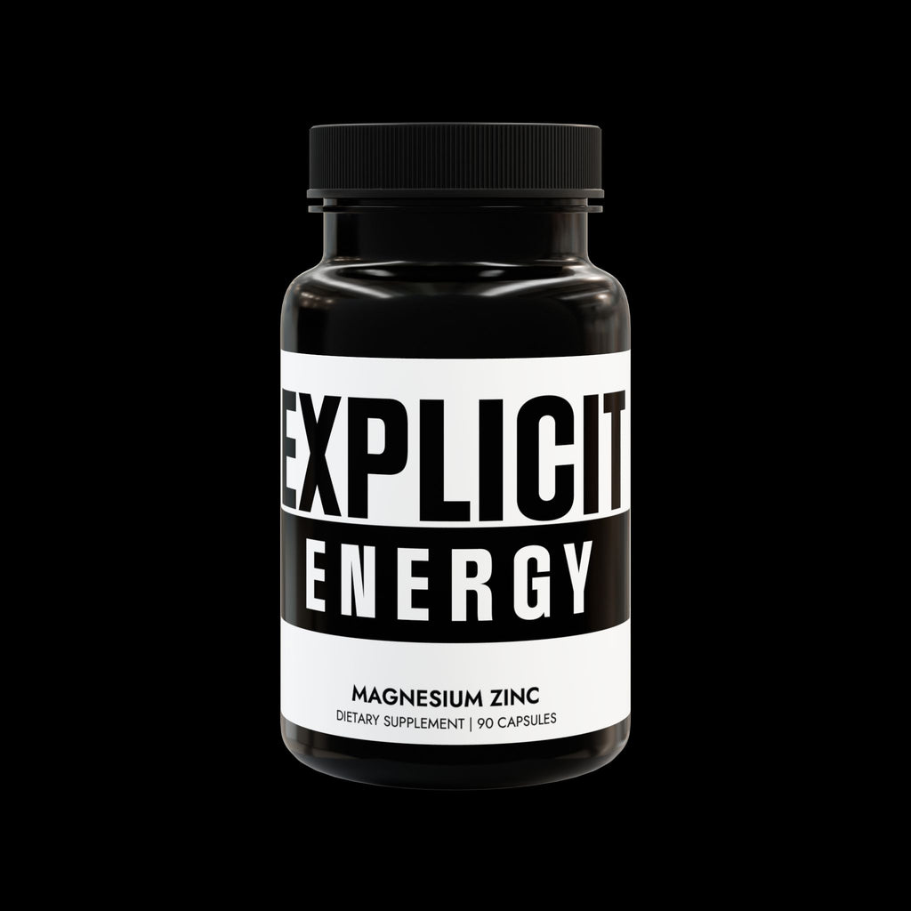 Explicit Energy Magnesium Zinc Supplement: Muscle, Sleep & Immune Support (90 Capsules)