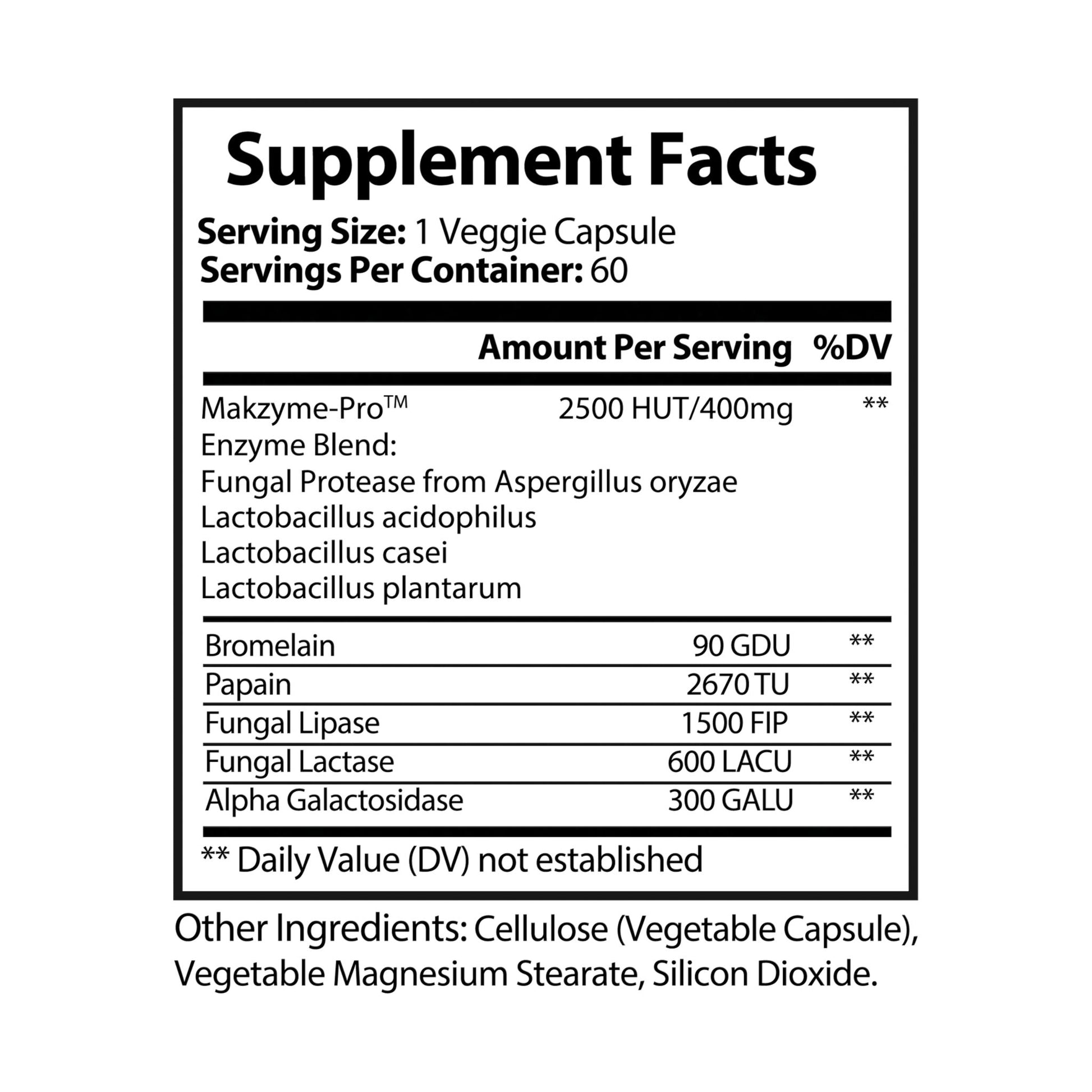 Explicit Energy Digestive Enzyme Blend: Optimal Digestion & Nutrient Absorption (60 Capsules)