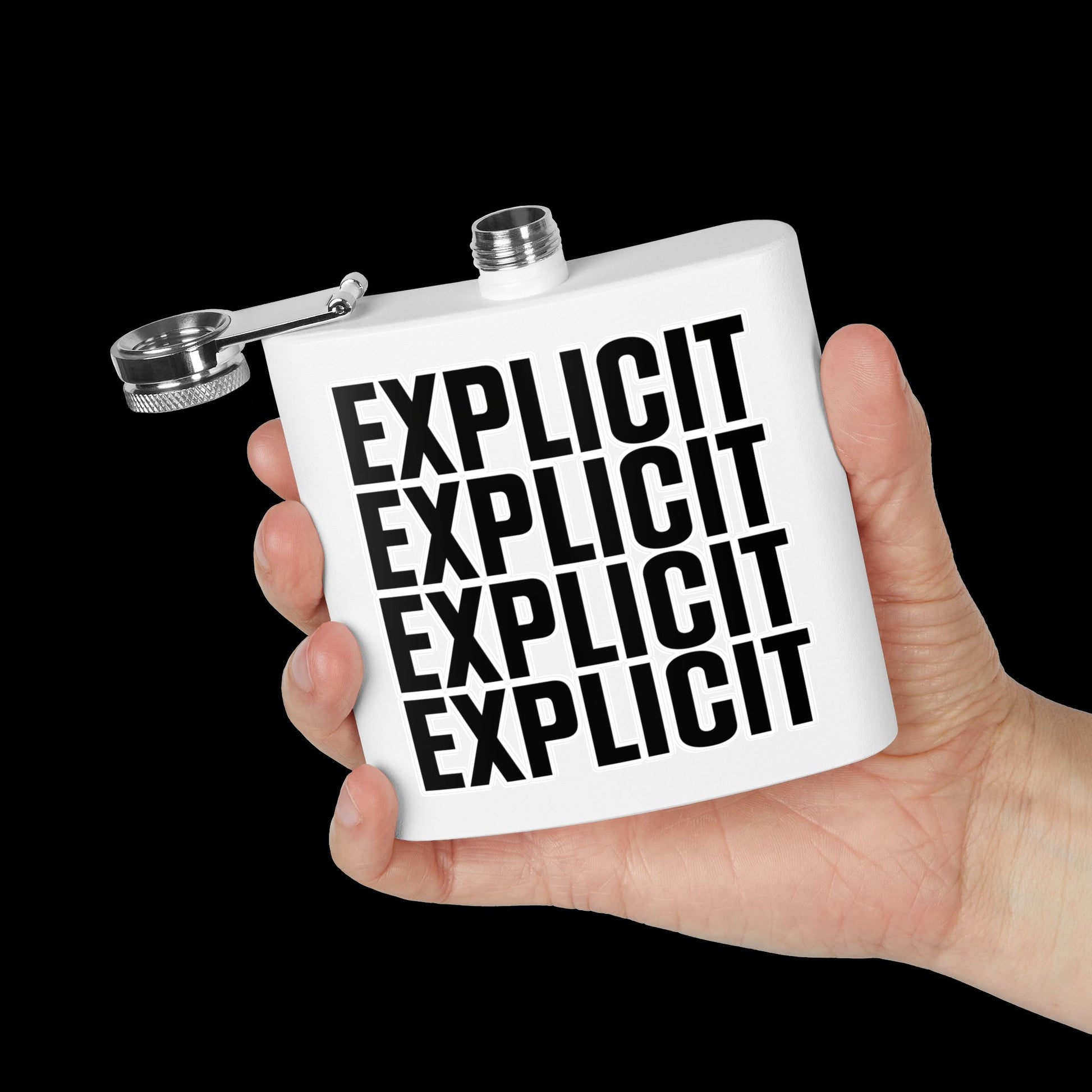Explicit Flask: 6oz Stainless Steel Liquor Travel Bottle