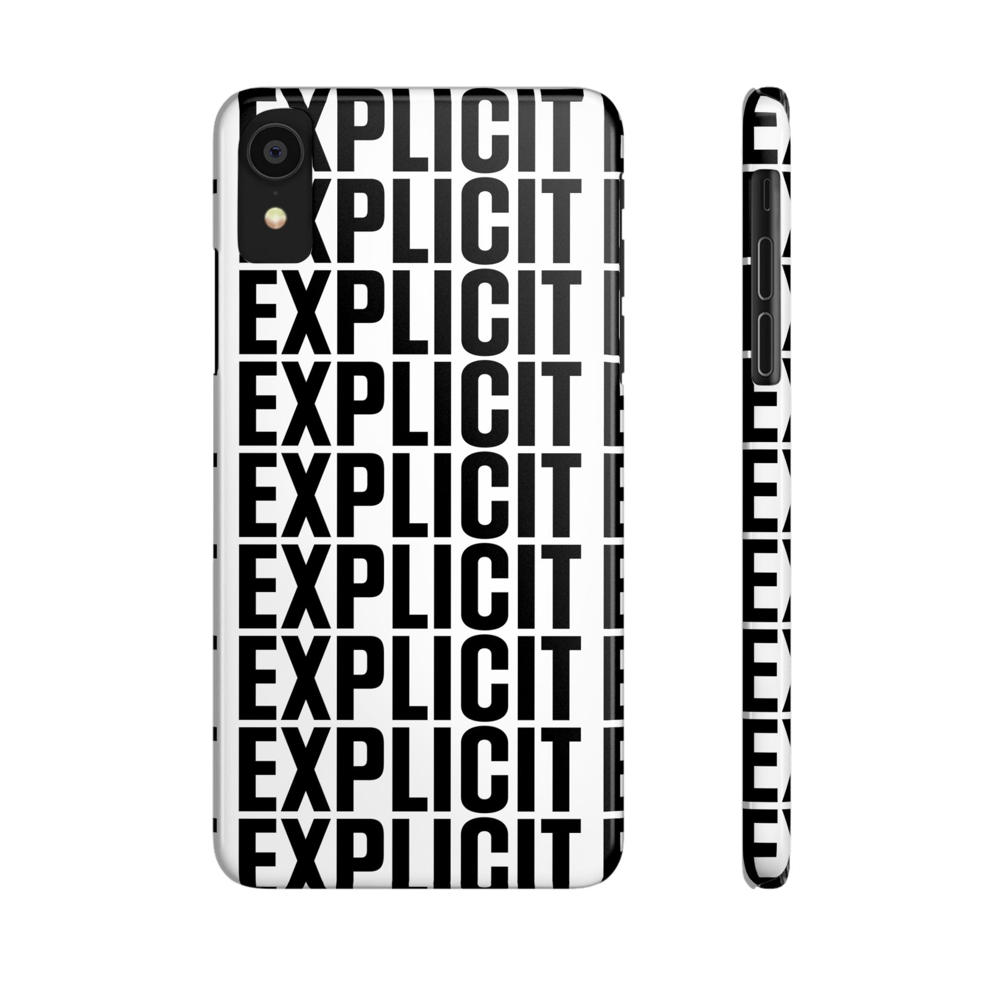 Explicit Letters Phone Case: Slim iPhone Cover