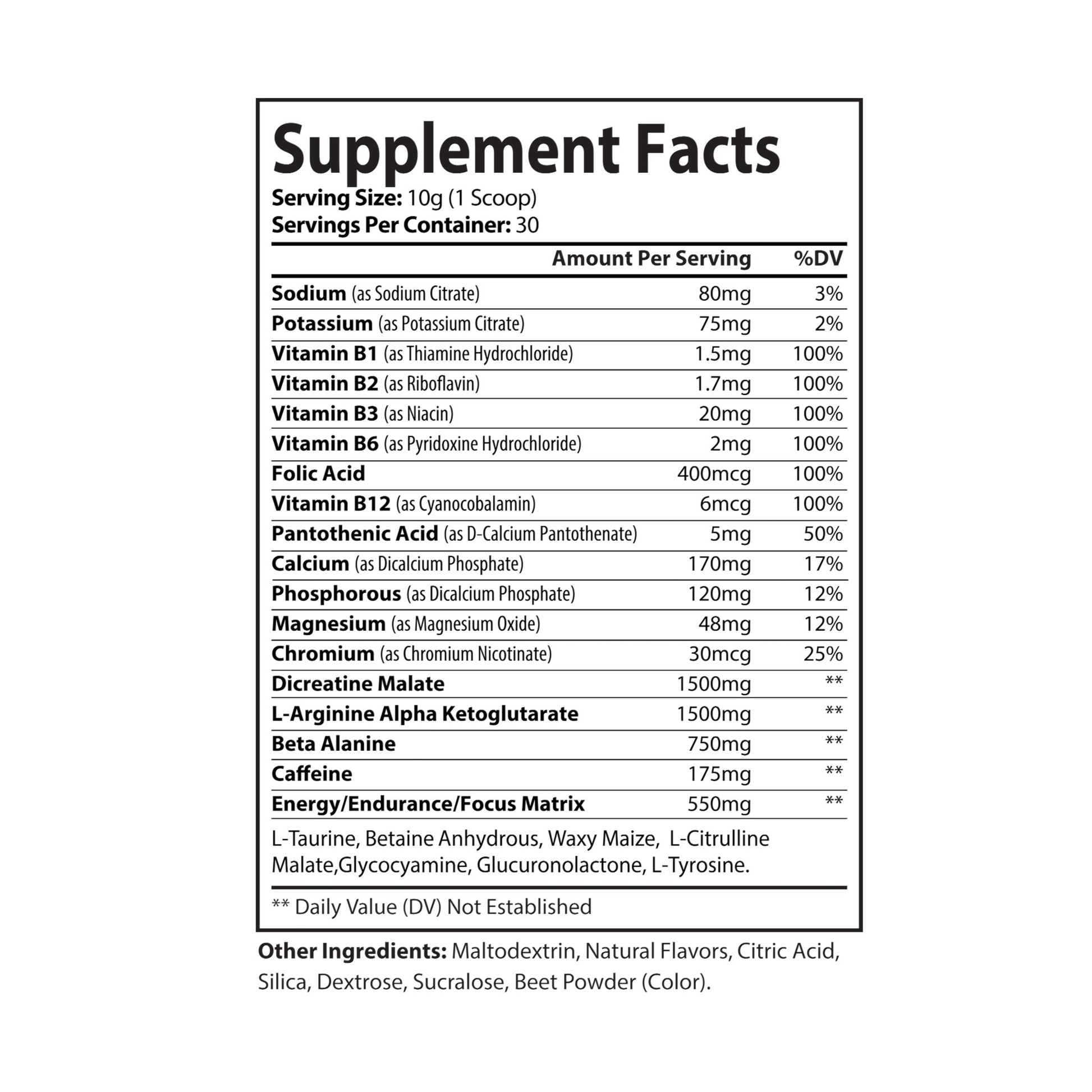 Explicit Energy Pre-Workout Supplement Watermelon: Performance, Pump & Energy (300g, 10.58oz)