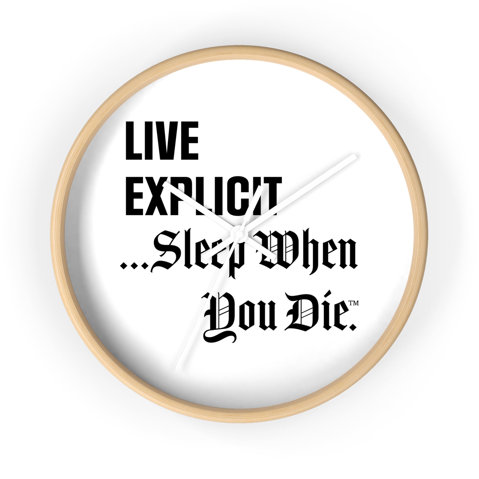 Explicit Wall Clock: Motivational Decor for Hustlers (10in)