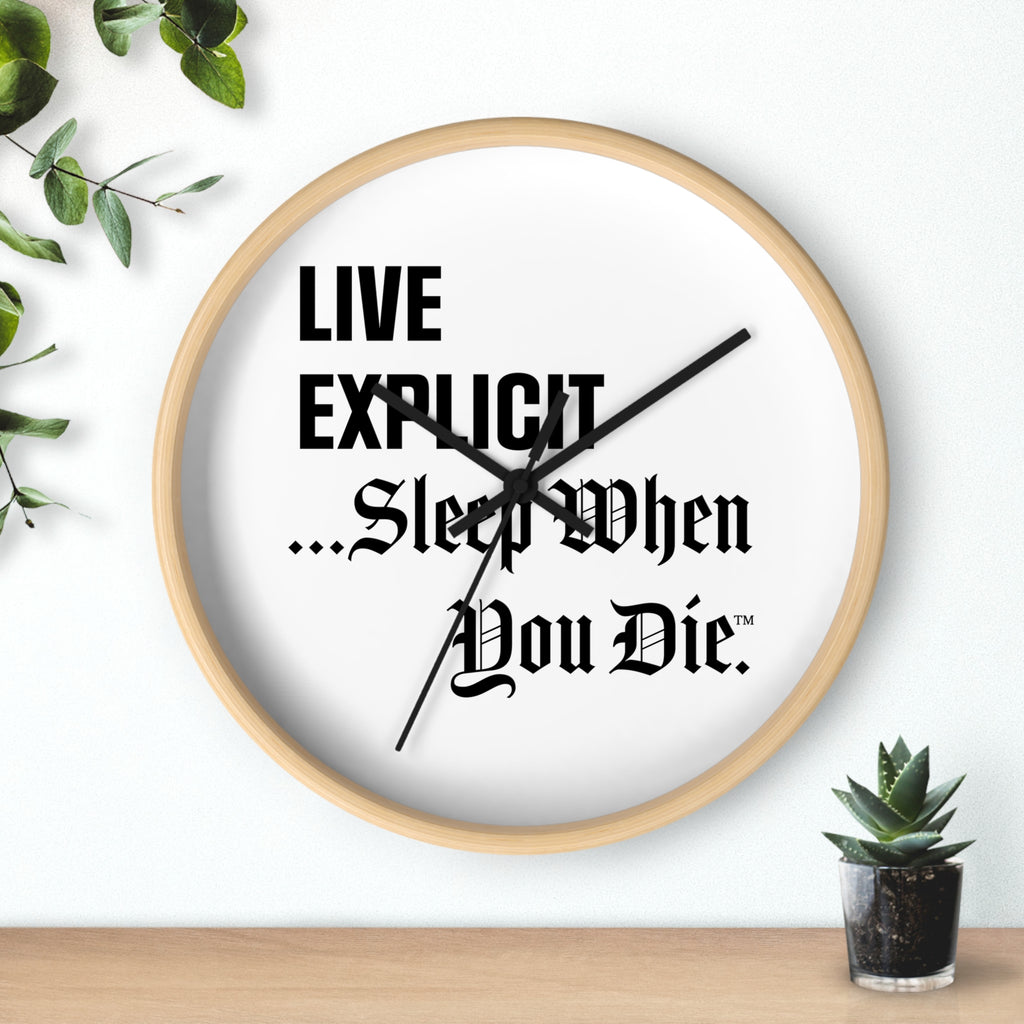 Explicit Wall Clock: Motivational Decor for Hustlers (10in)