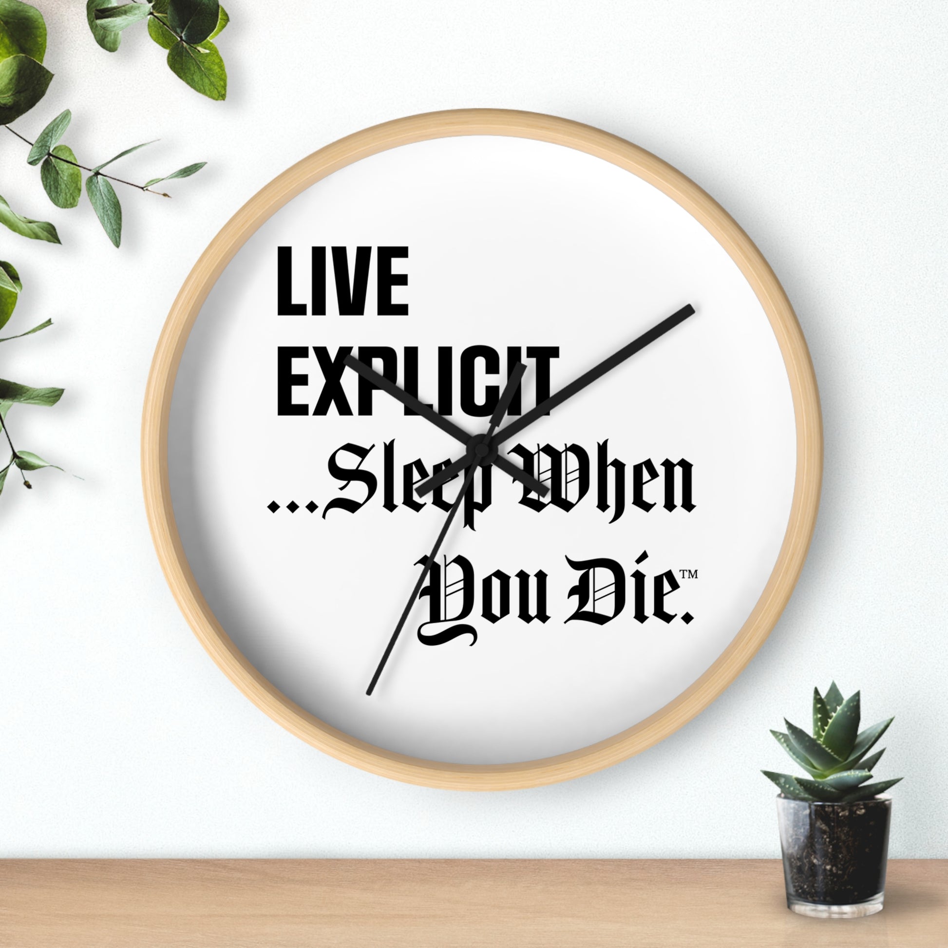 Explicit Wall Clock: Motivational Decor for Hustlers (10in)