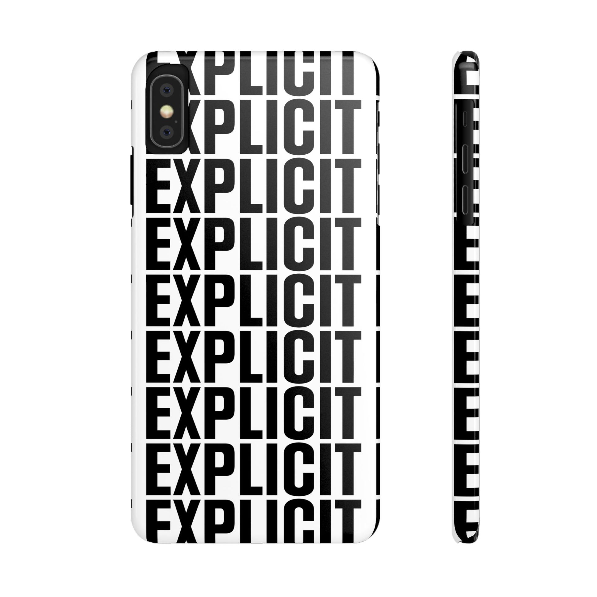 Explicit Letters Phone Case: Slim iPhone Cover