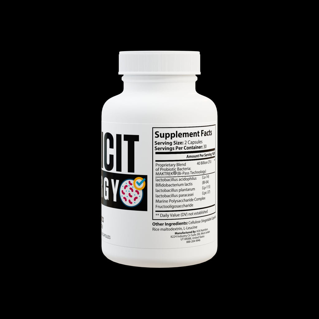 Explicit Energy Probiotics Supplement: Digestive & Immune Health (60 Capsules)
