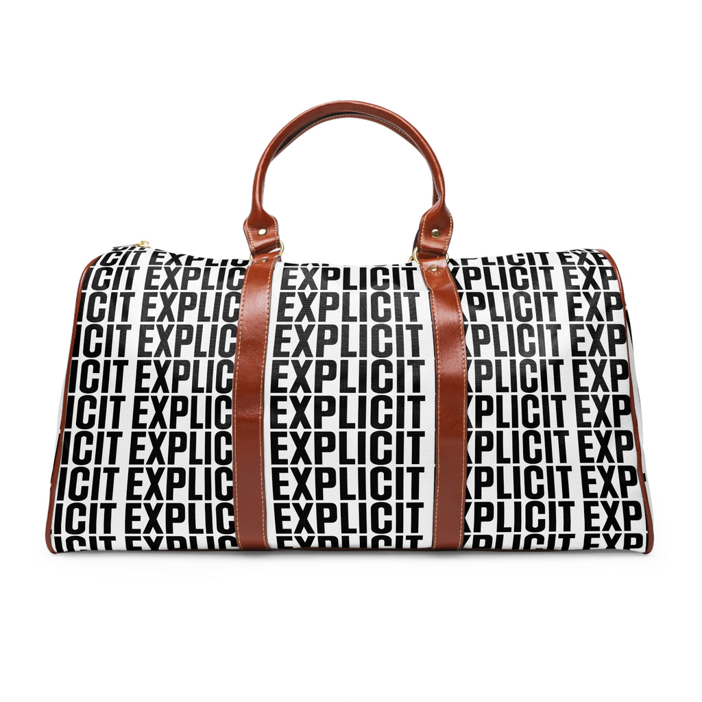Explicit Travel Bag: Waterproof Duffel with All-Over Print for Weekends & Gym