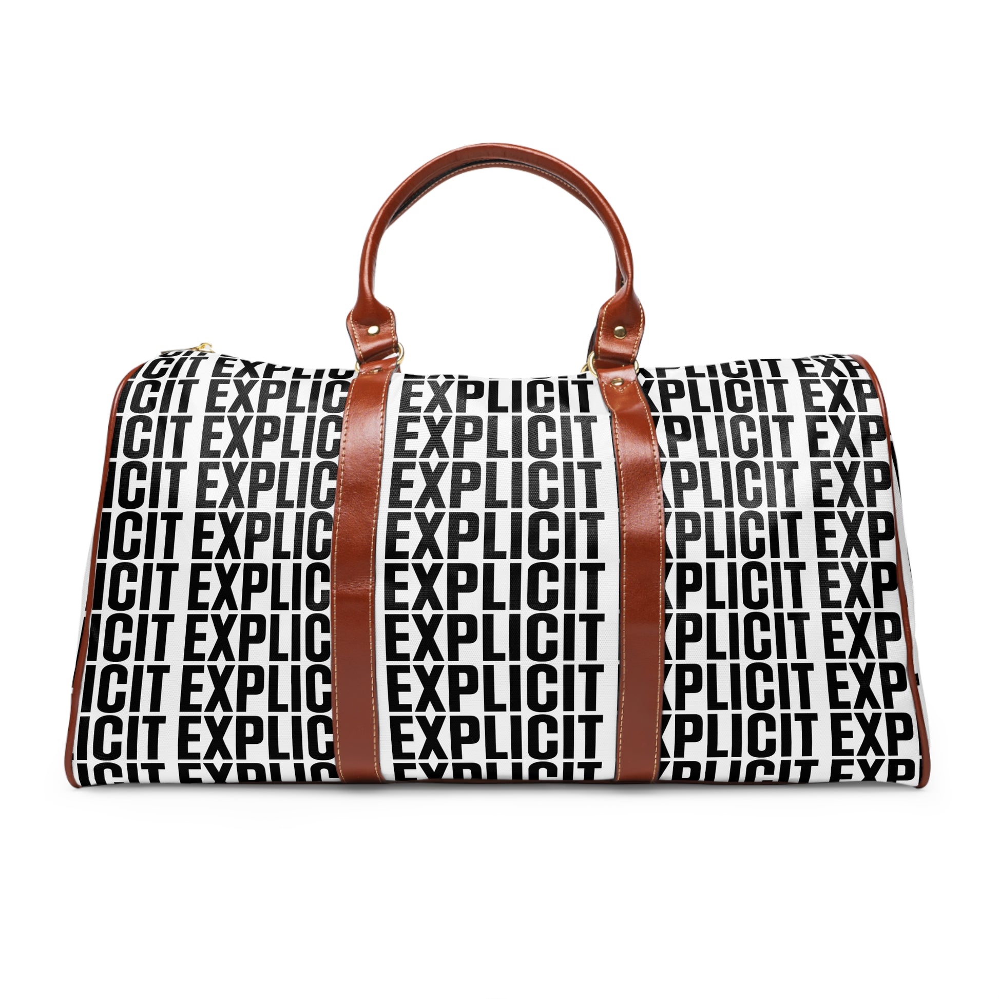 Explicit Travel Bag: Waterproof Duffel with All-Over Print for Weekends & Gym
