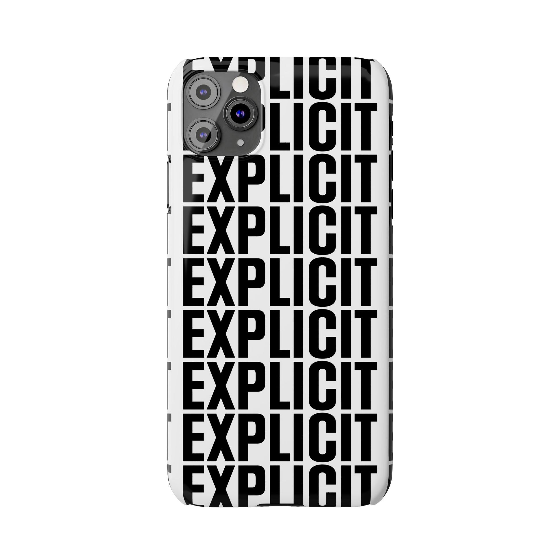 Explicit Letters Phone Case: Slim iPhone Cover