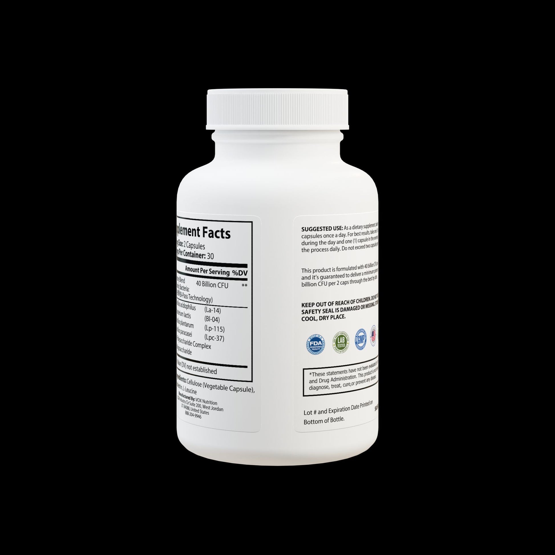 Explicit Energy Probiotics Supplement: Digestive & Immune Health (60 Capsules)