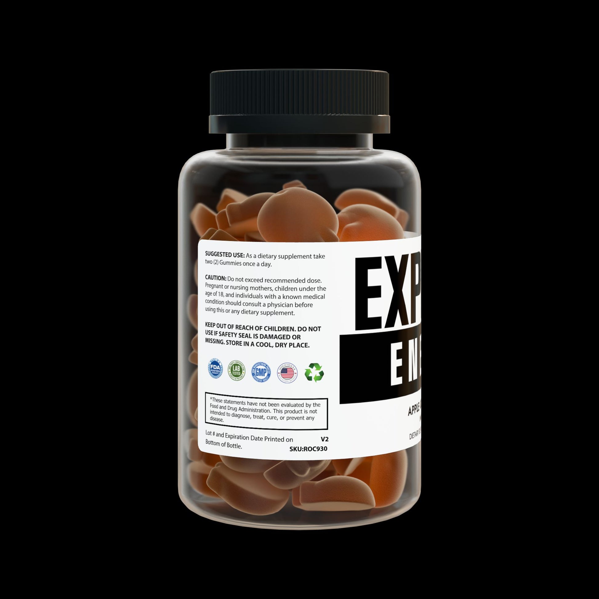 Explicit Energy Apple Cider Vinegar Gummies: Detox & Digestion (60 Count)