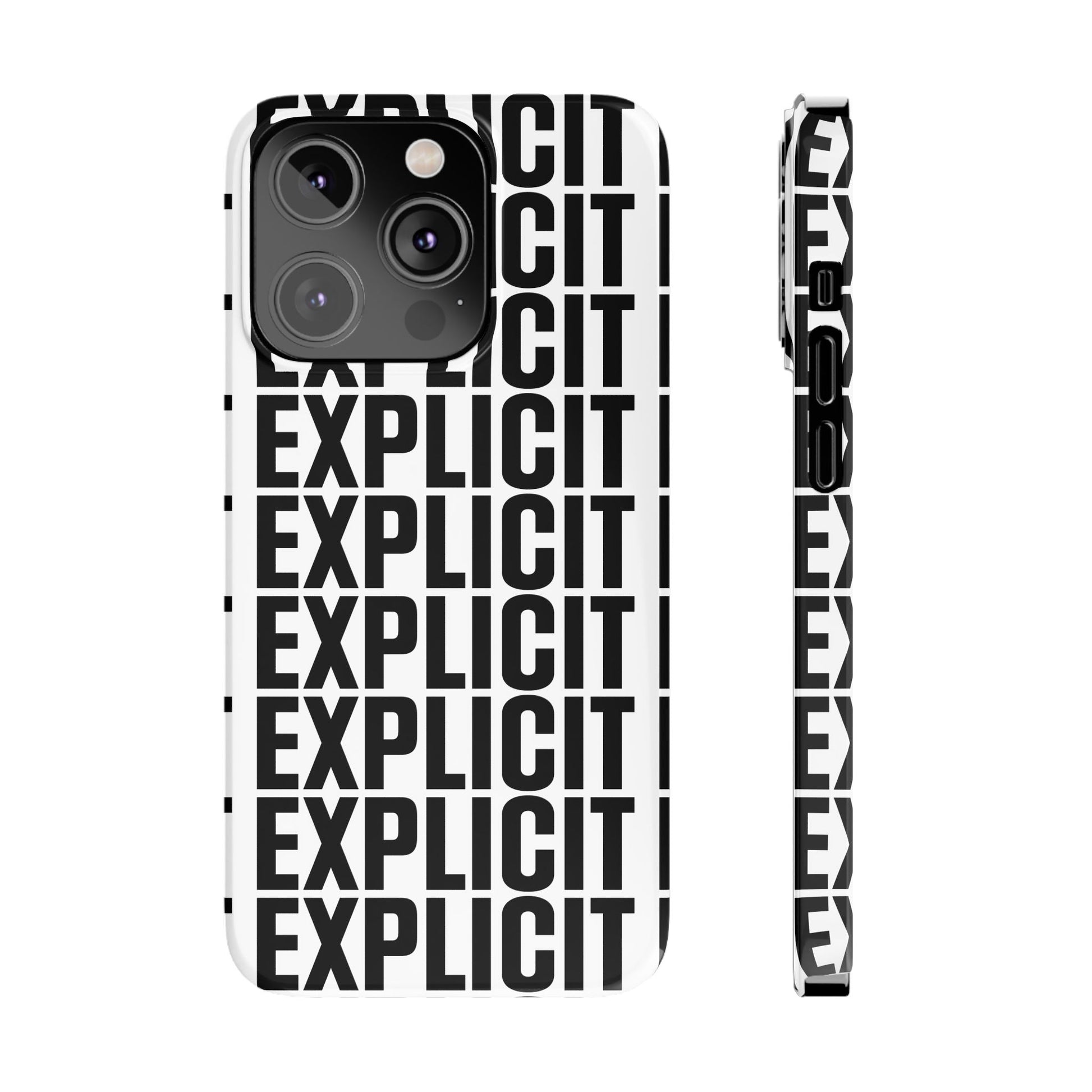 Explicit Letters Phone Case: Slim iPhone Cover