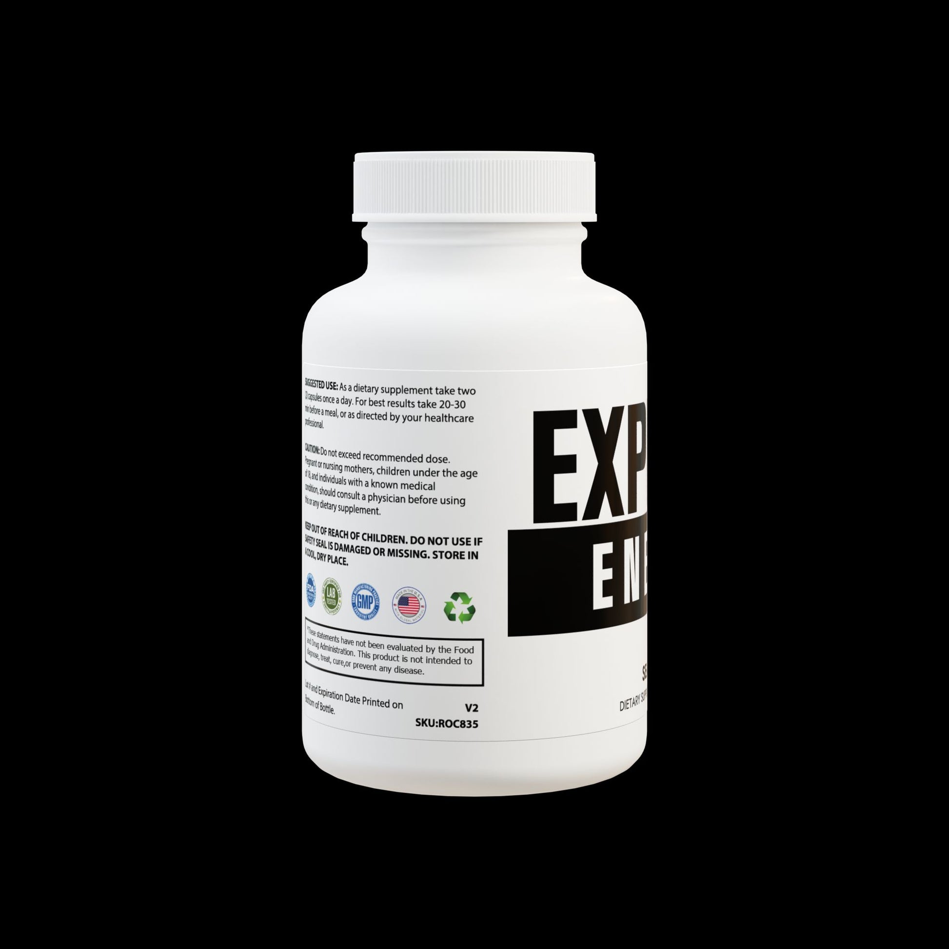 Explicit Energy Organic Sea Moss Complex: 92+ Vitamins & Minerals for Vitality (60 Capsules)