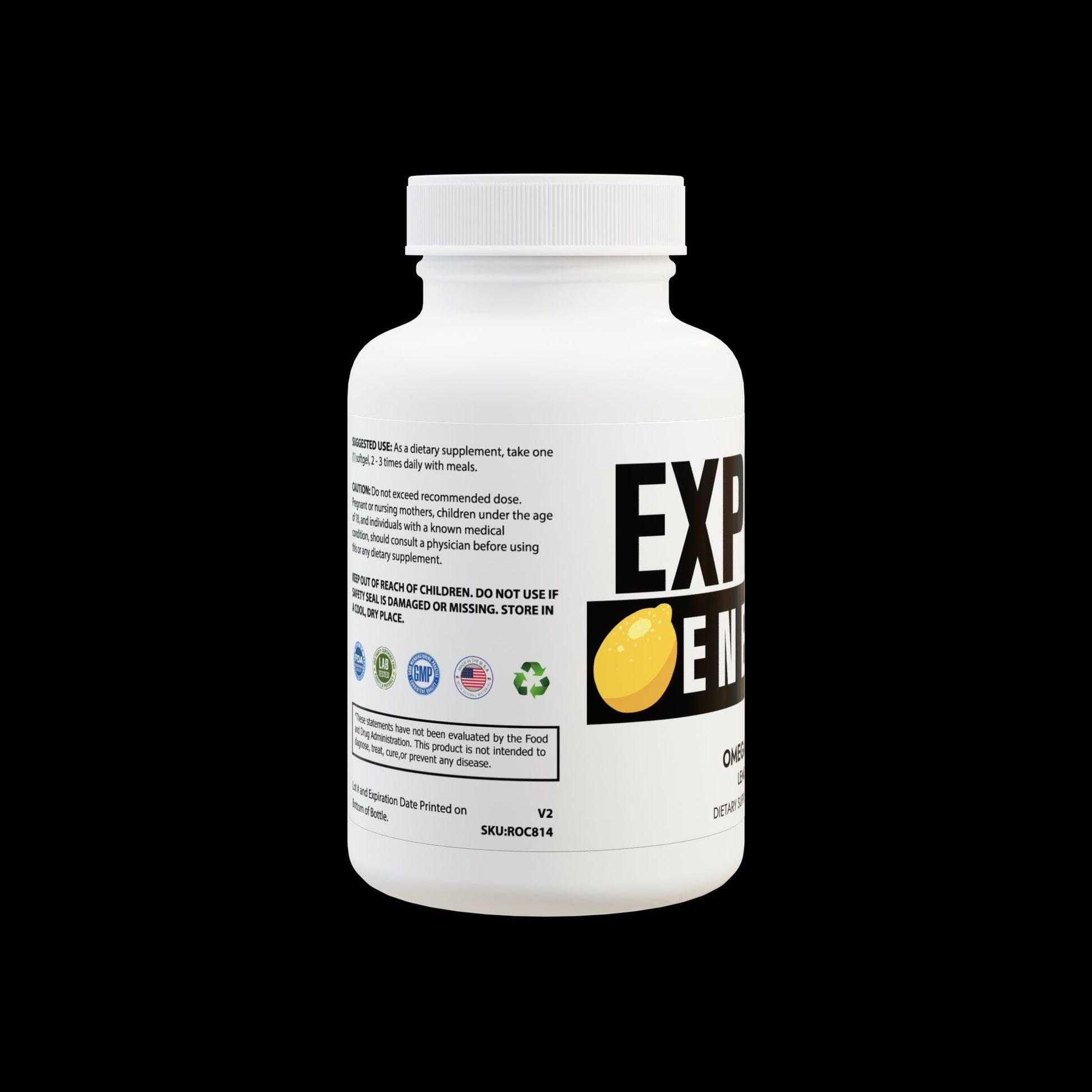 Explicit Energy Omega-3 Fish Oil: Exercise Recovery & Heart Health (60 Softgels)