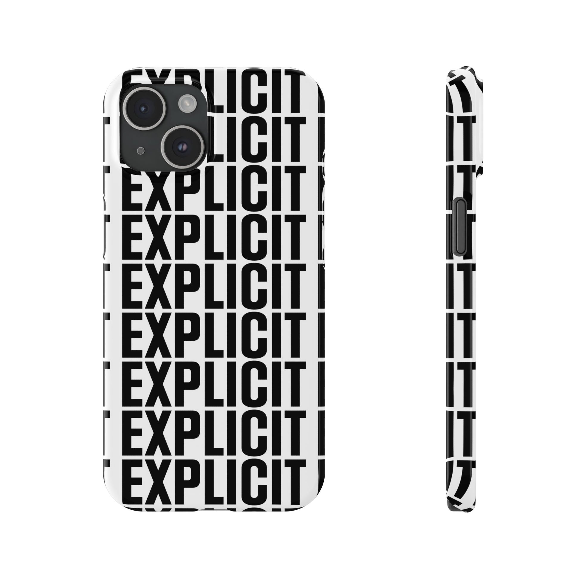 Explicit Letters Phone Case: Slim iPhone Cover