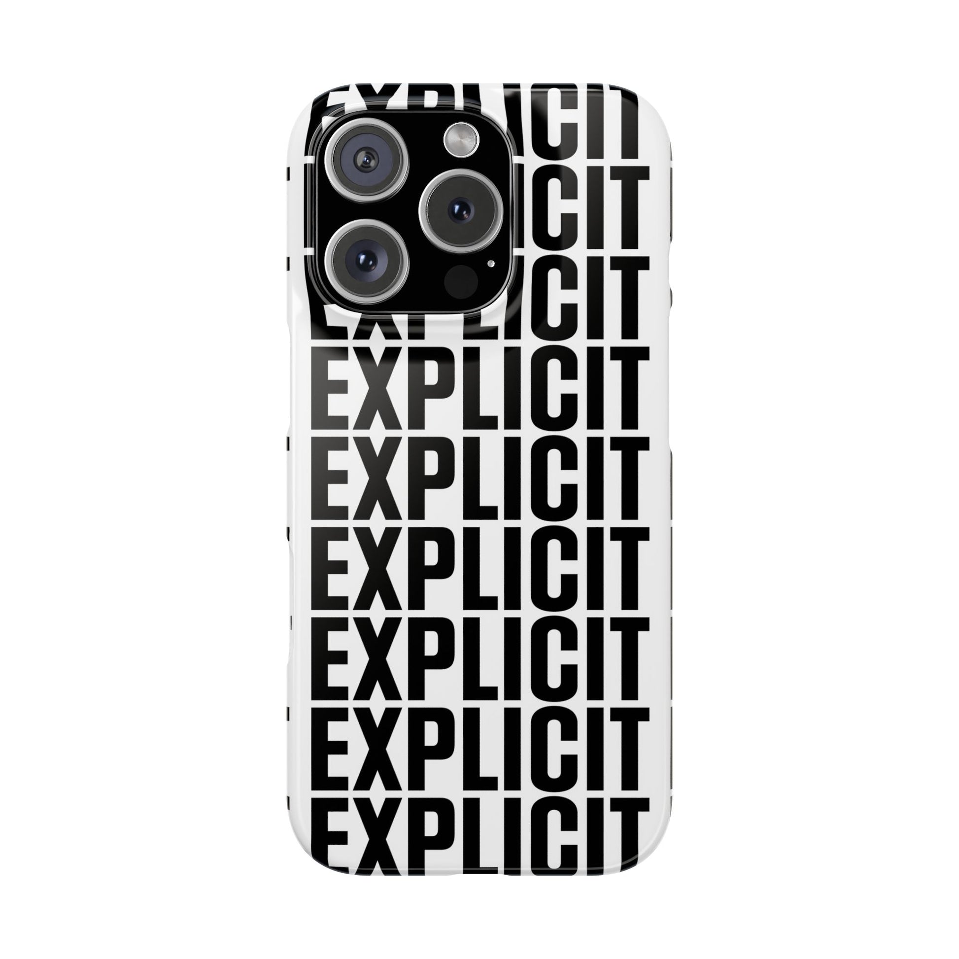 Explicit Letters Phone Case: Slim iPhone Cover