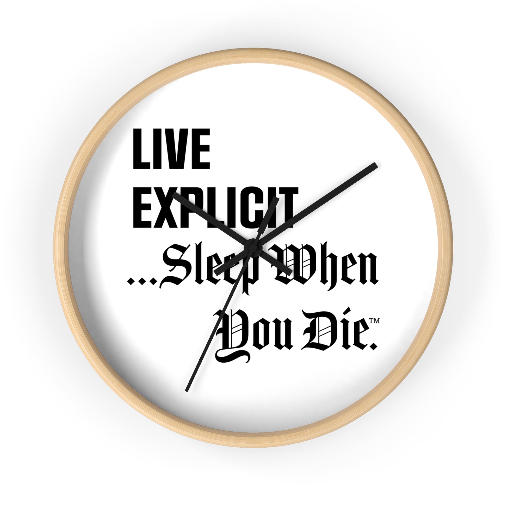 Explicit Wall Clock: Motivational Decor for Hustlers (10in)