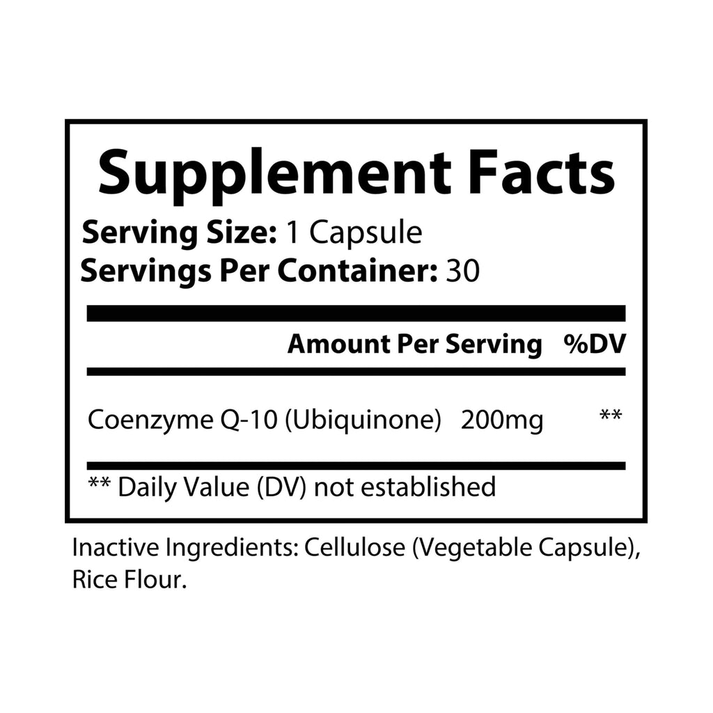 Explicit Energy CoQ10 (Ubiquinone) Supplement: Heart Health & Energy (30 Capsules)