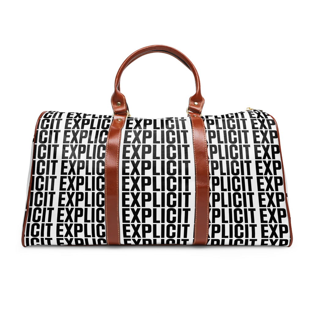 Explicit Travel Bag: Waterproof Duffel with All-Over Print for Weekends & Gym