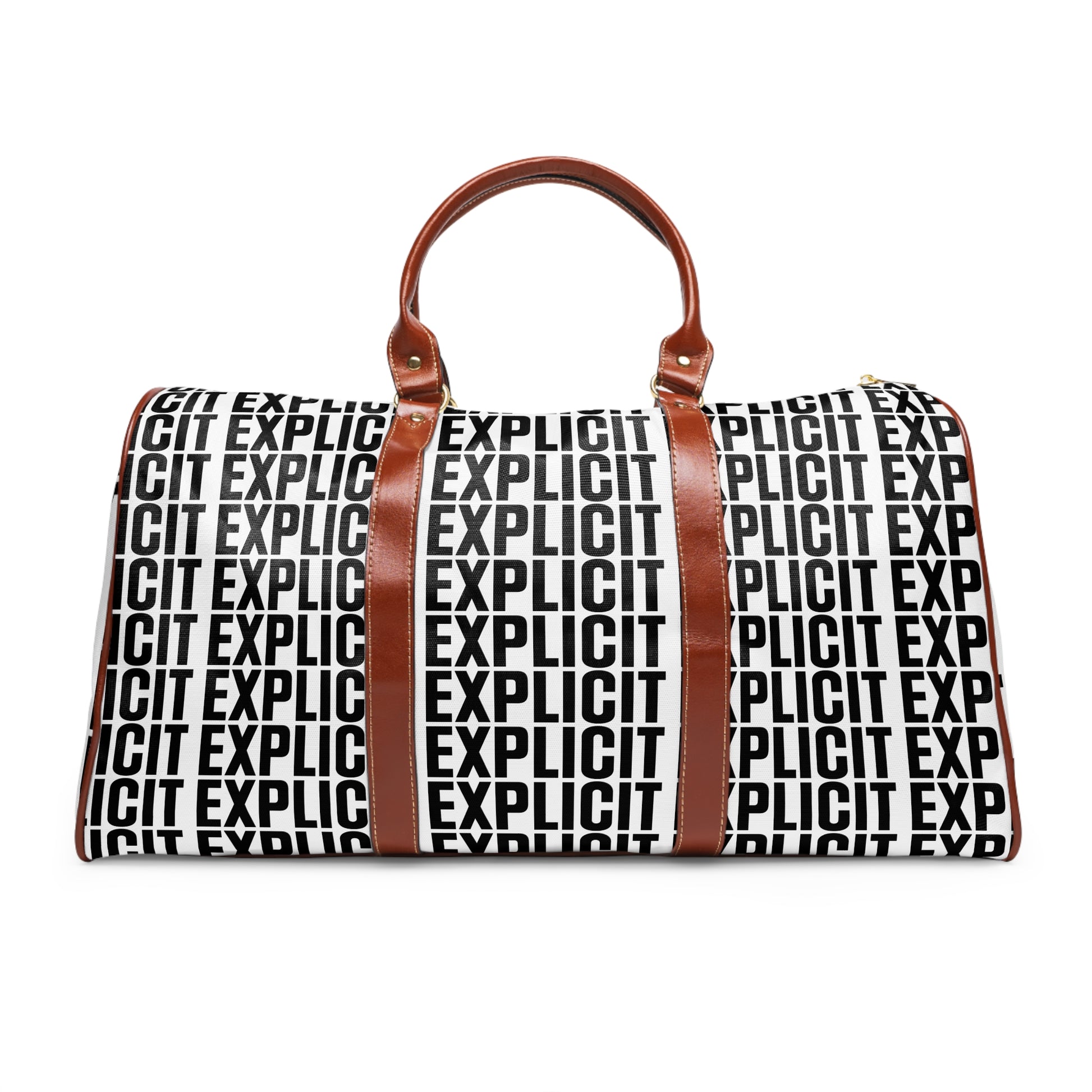 Explicit Travel Bag: Waterproof Duffel with All-Over Print for Weekends & Gym