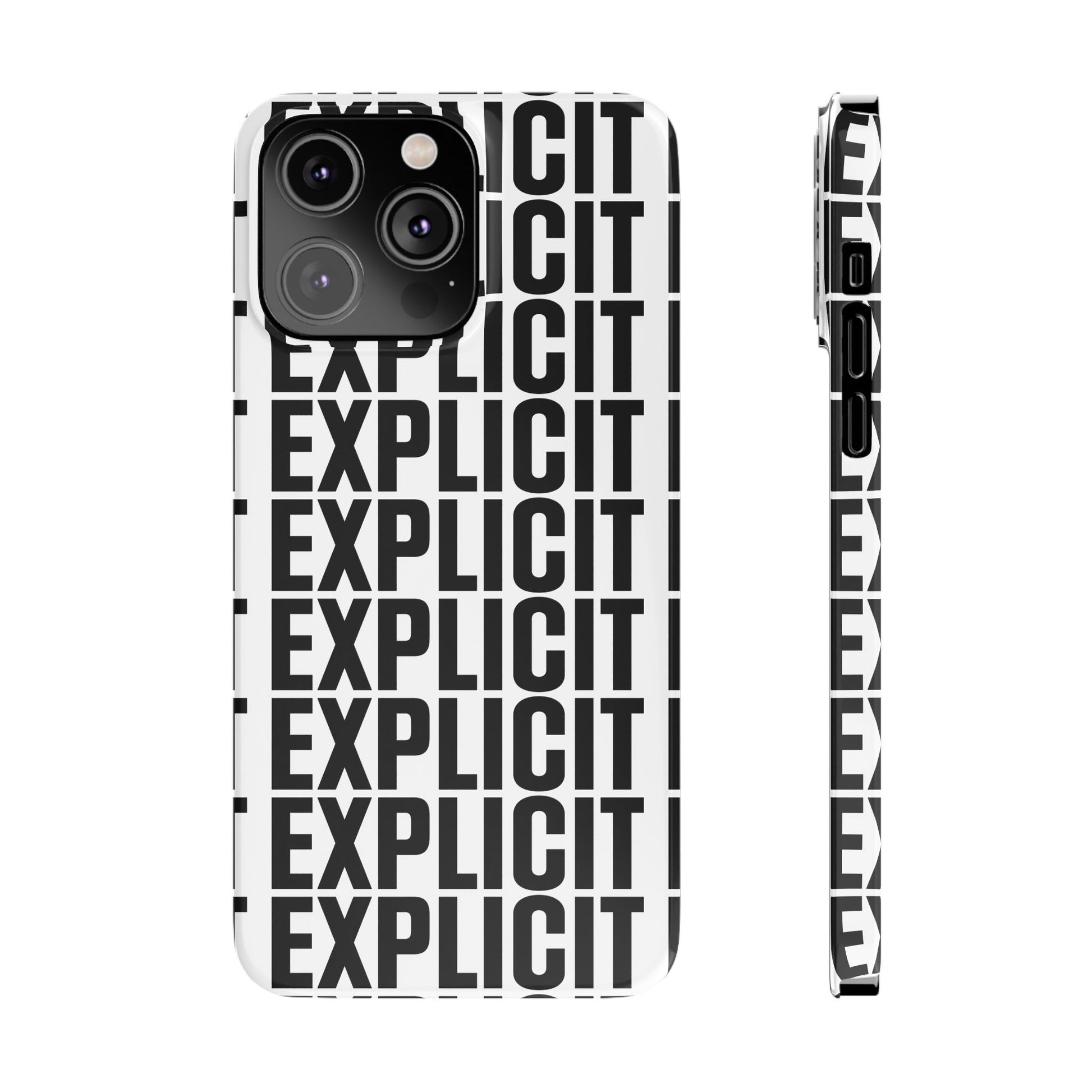 Explicit Letters Phone Case: Slim iPhone Cover