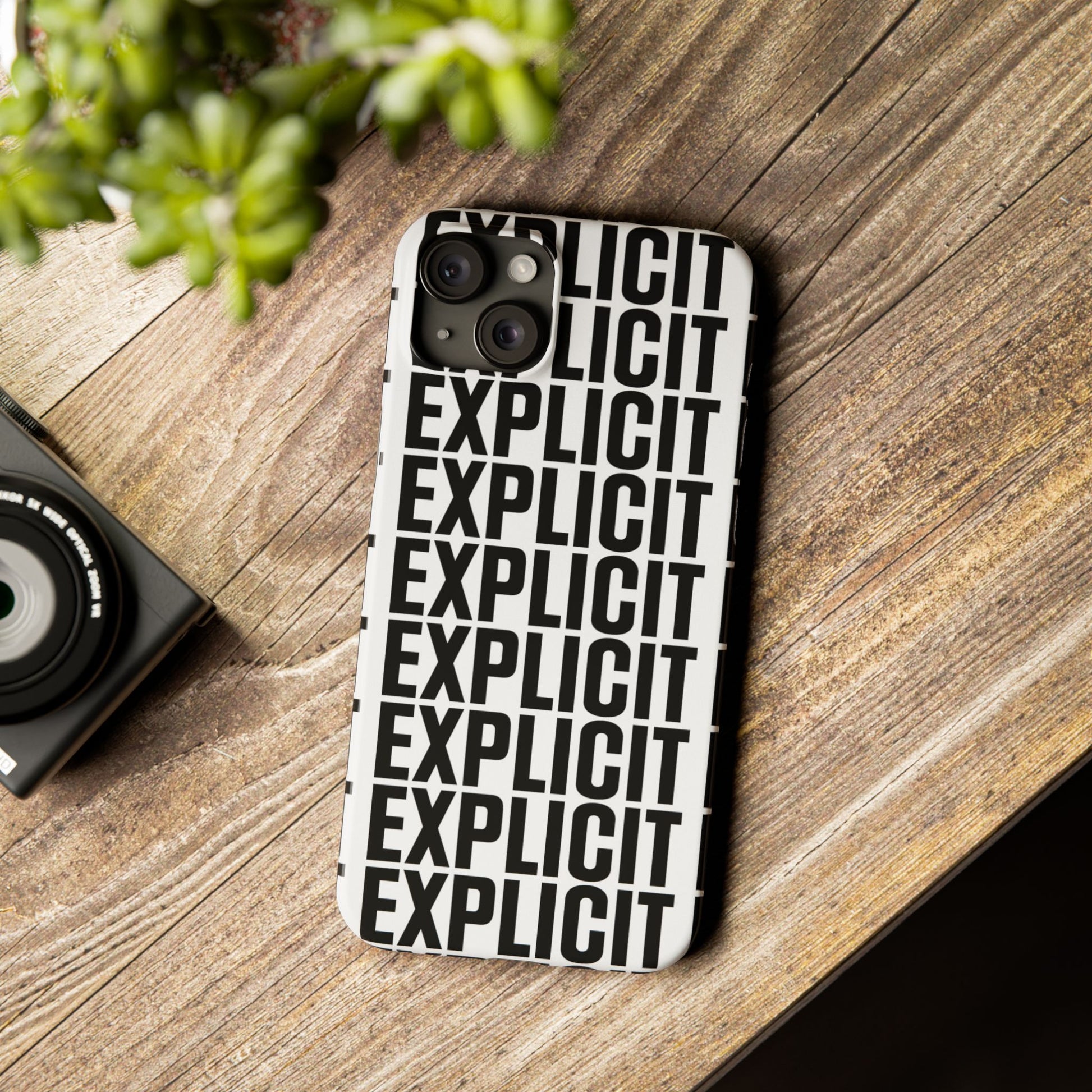 Explicit Letters Phone Case: Slim iPhone Cover