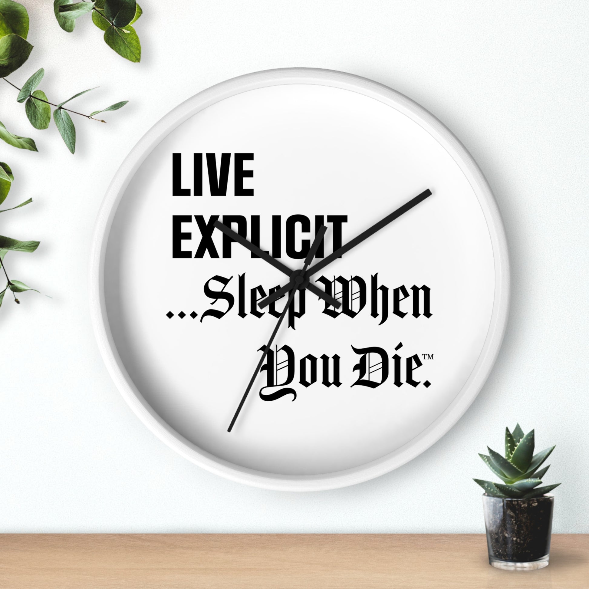 Explicit Wall Clock: Motivational Decor for Hustlers (10in)