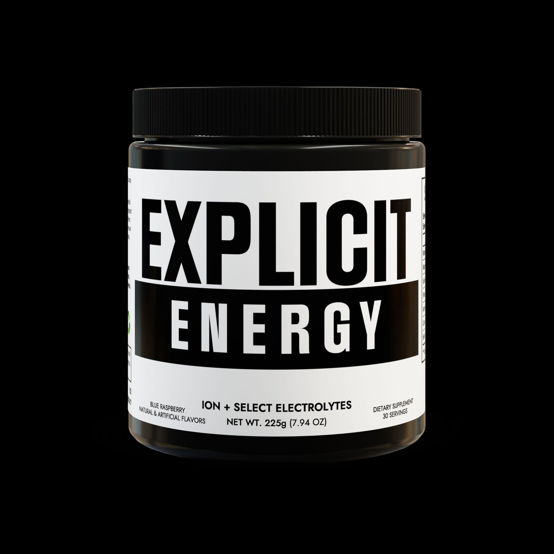 Explicit Energy ION + Select Electrolyte Supplement: Hydration & Performance (225g, 7.9oz)