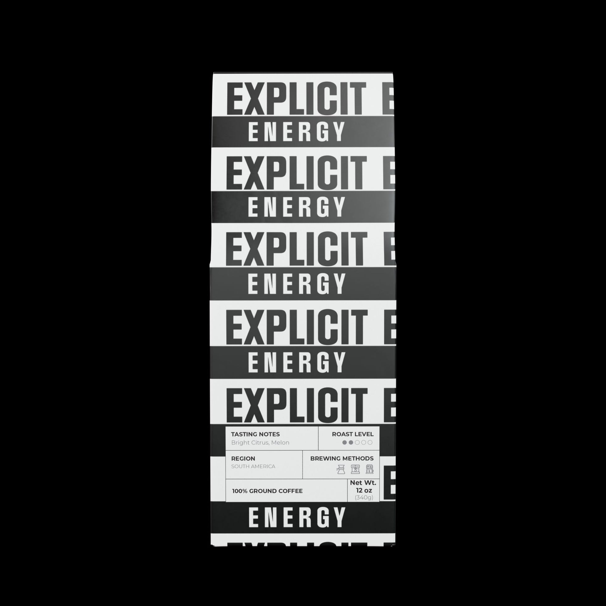Explicit Energy Colombia Single Origin: Regular, Light-Medium Roast, Honeyed & Vibrant (12oz / 340g)